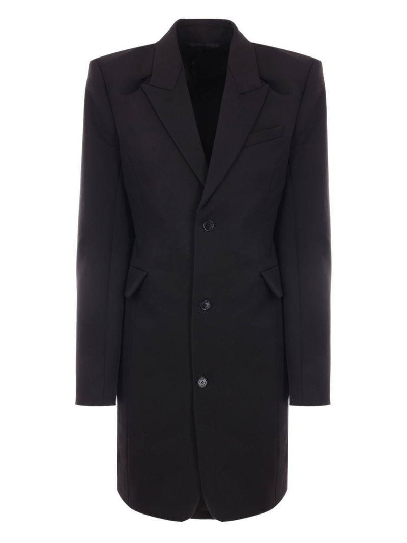 peak-lapel padded-shoulder coat 1