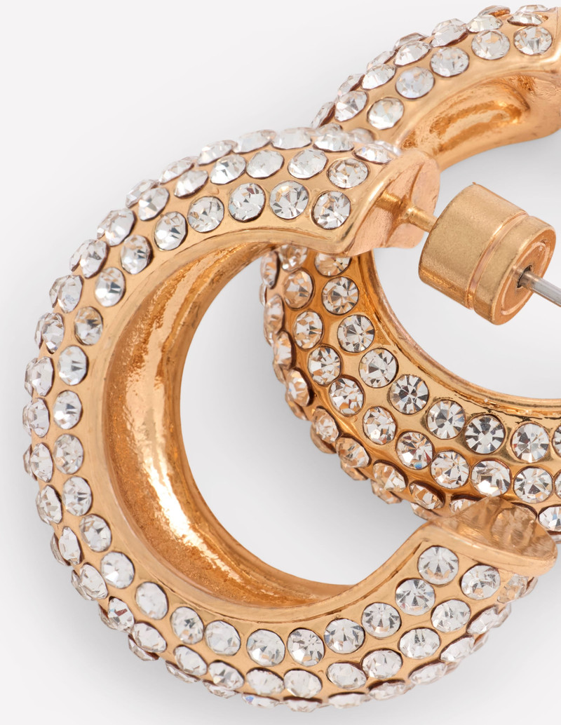 Pave Sparkle Hoops-Silver 4