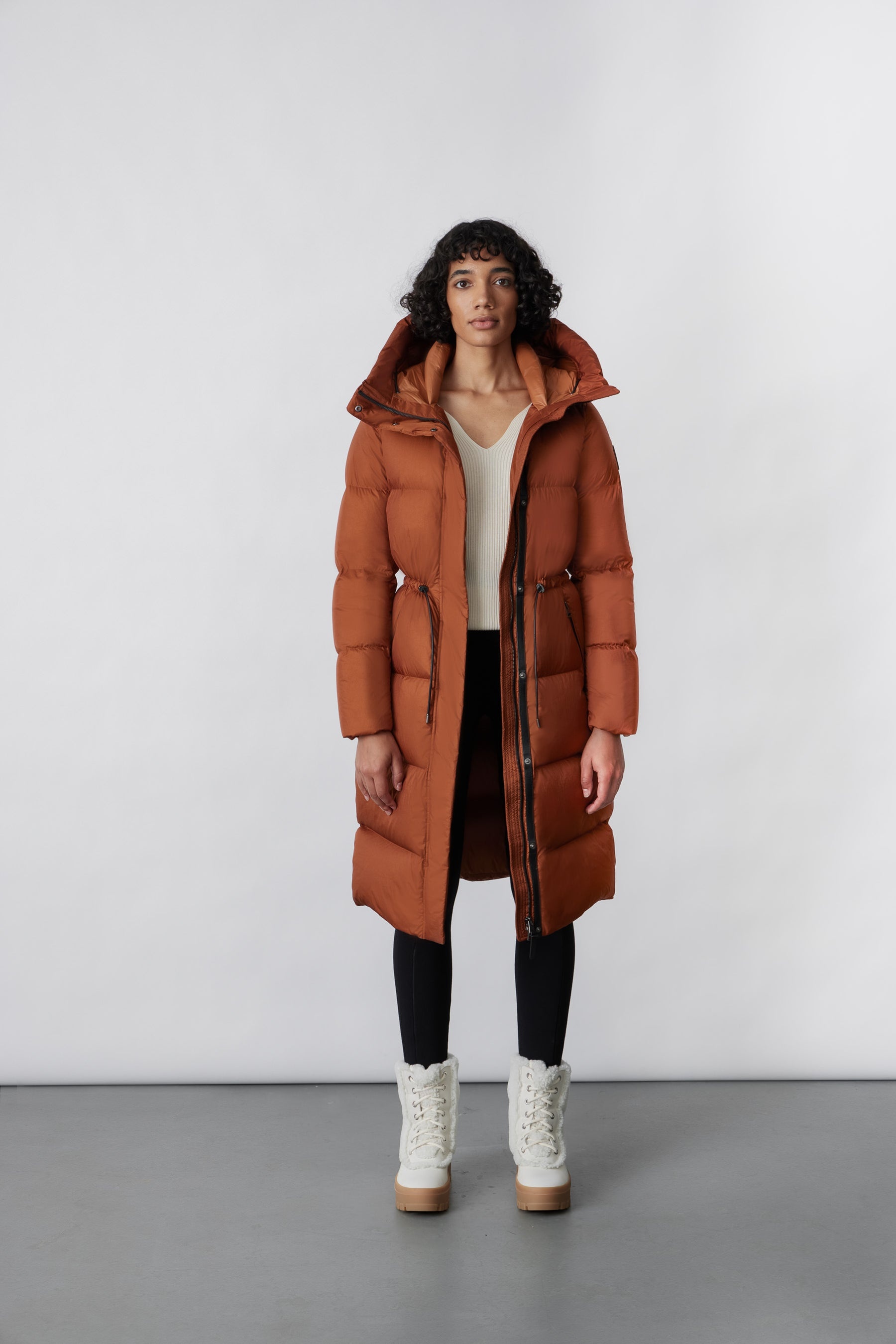 ISHANI foil shield long down coat with hood - 6