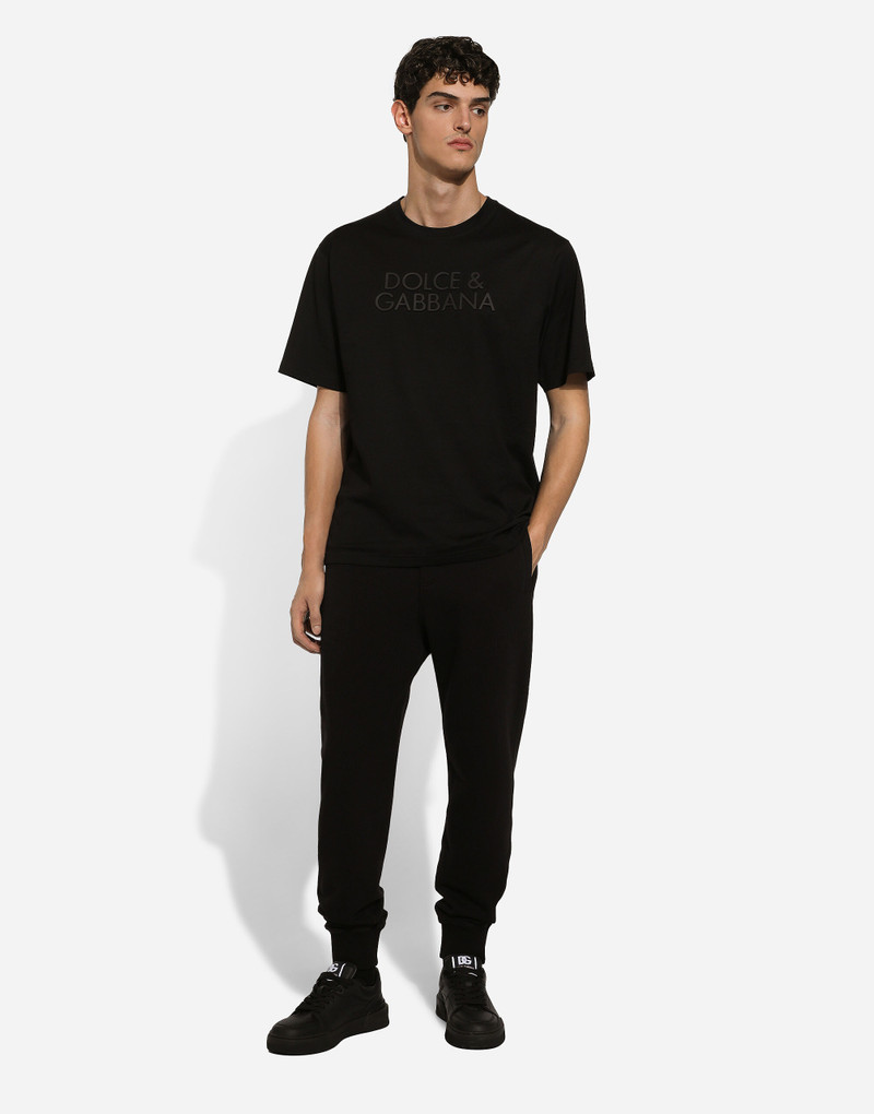 Cotton T-shirt with logo embroidery 6