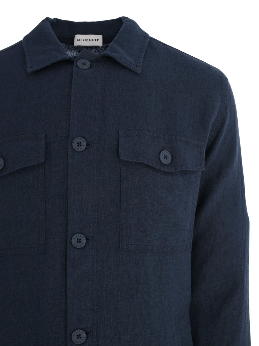 double-pocket linen shirt - 4