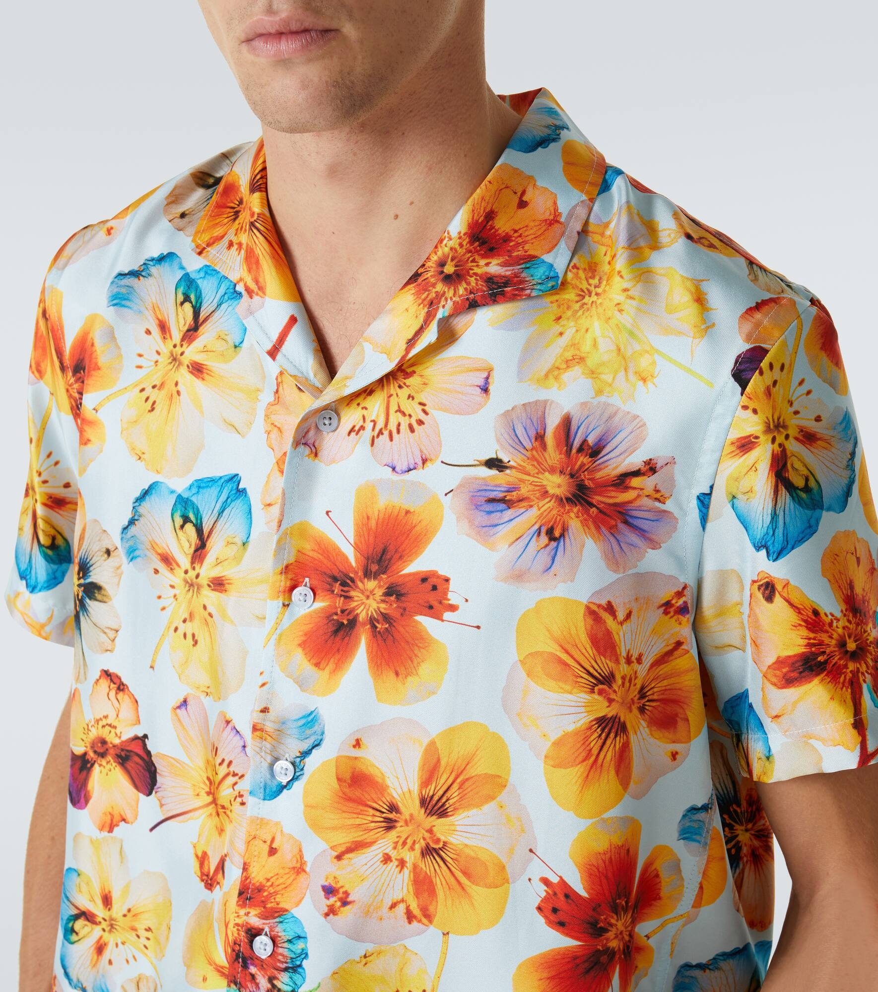 Hibbert floral silk bowling shirt - 5