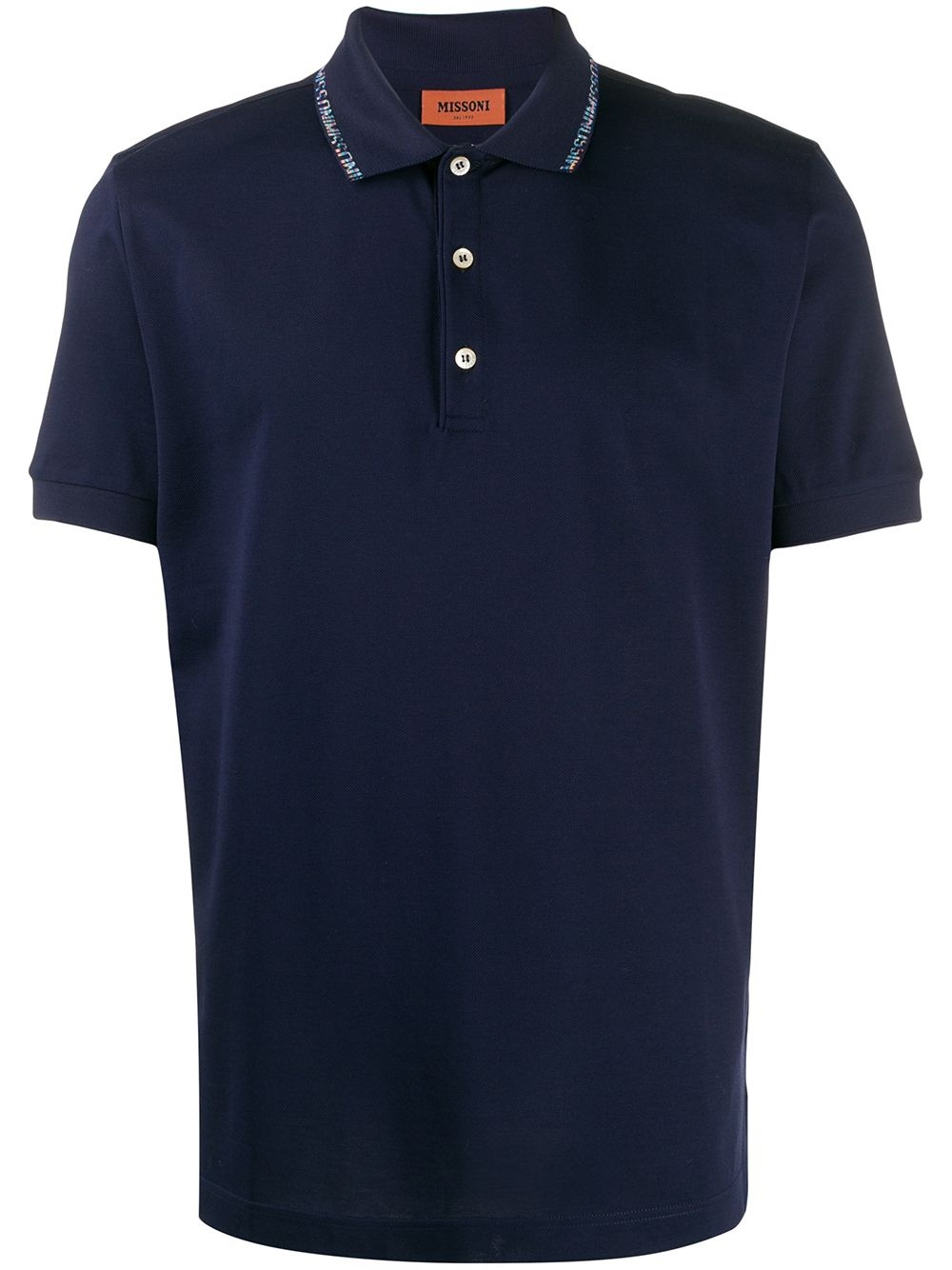 logo collar polo shirt - 1