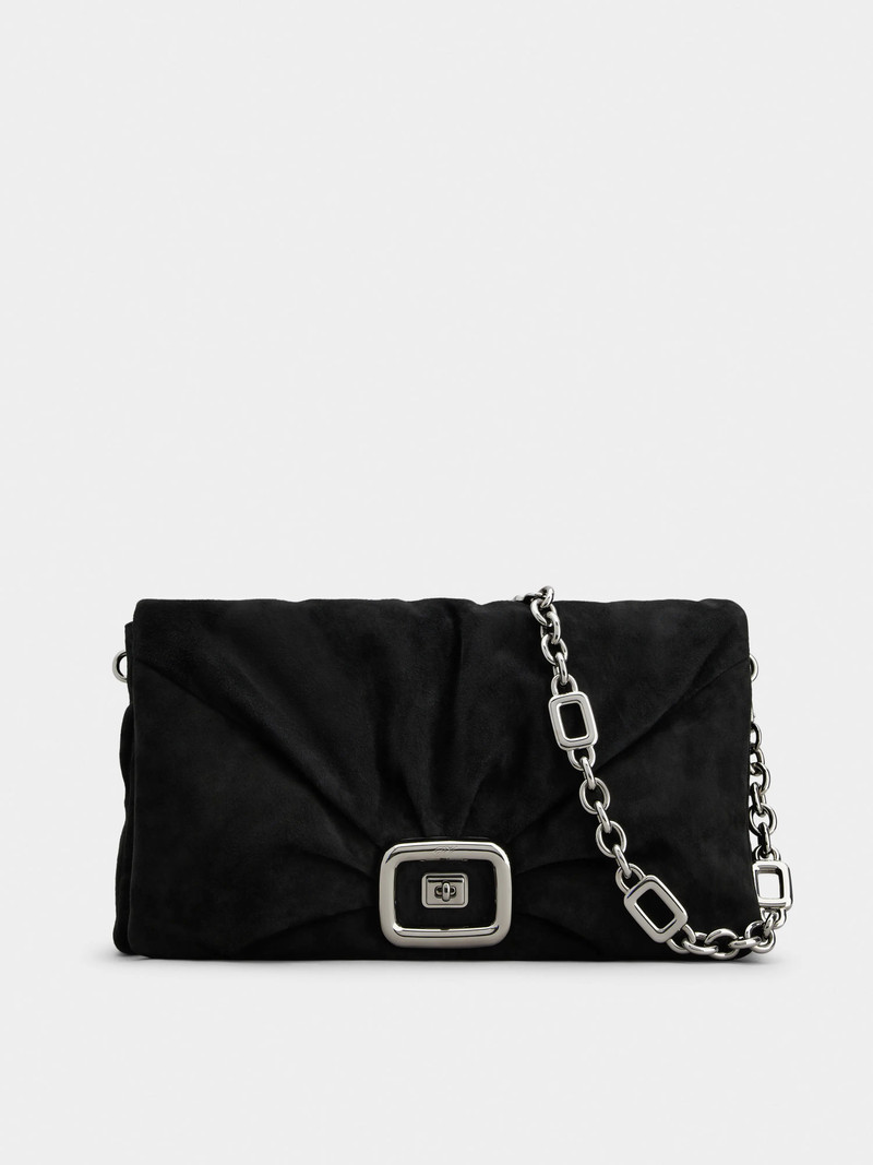 Viv' Choc Large Bag in suede 1