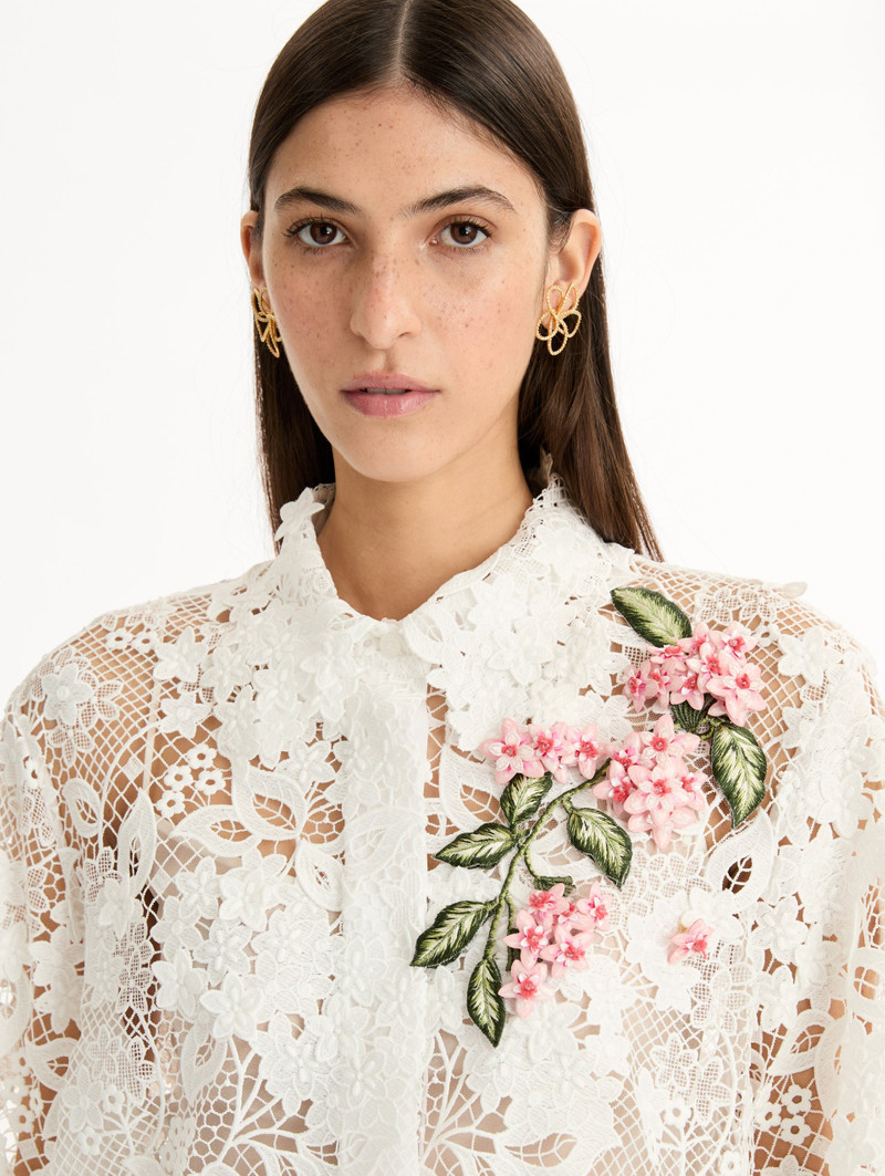 PORCELAIN FLOWER GUIPURE BLOUSE 6