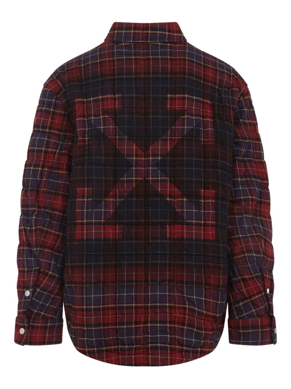 quilted plaid shirt jacket - 2