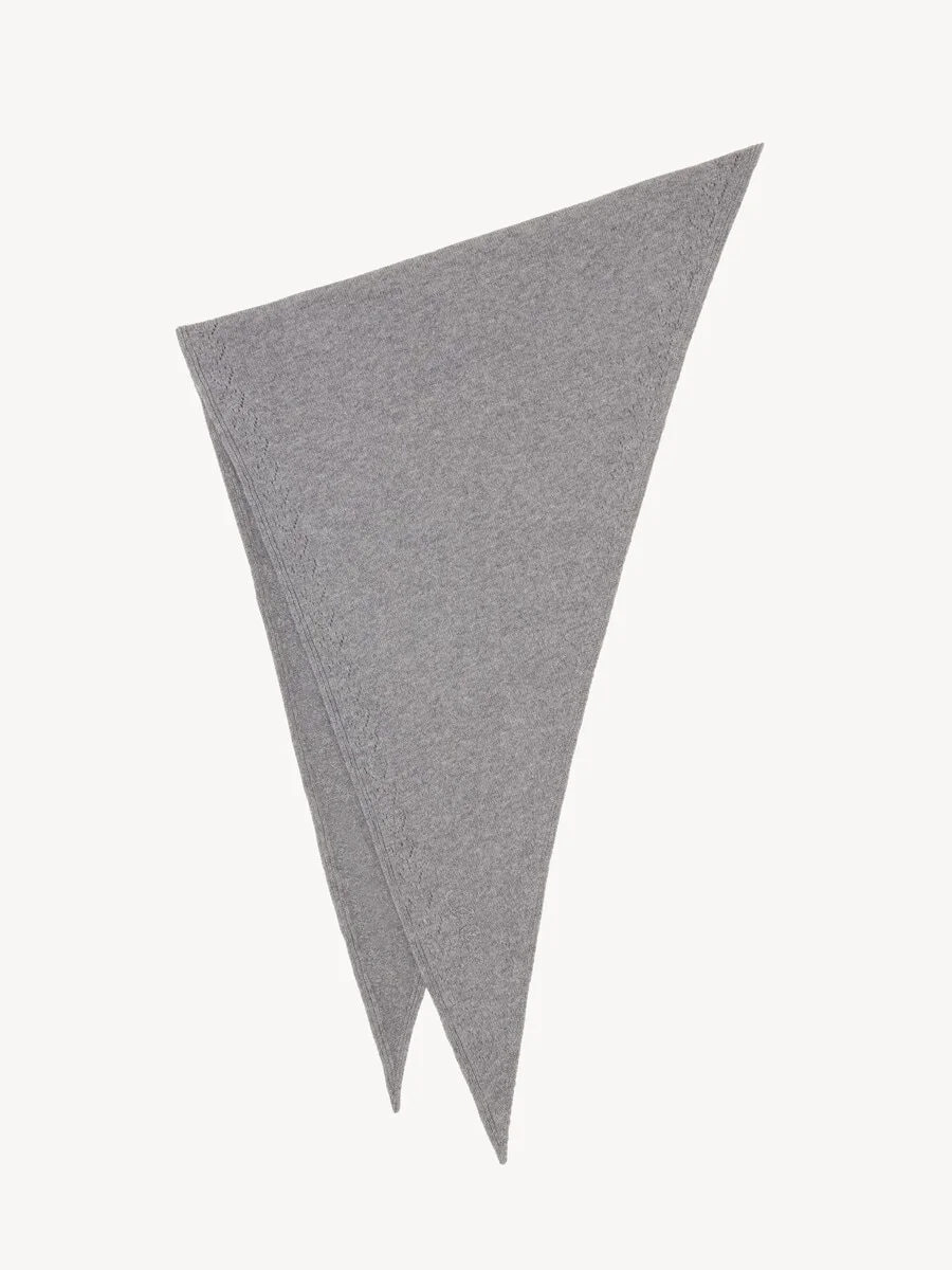 THE CHLOÉ ICONIC TRIANGULAR SCARF IN WOOL - 1