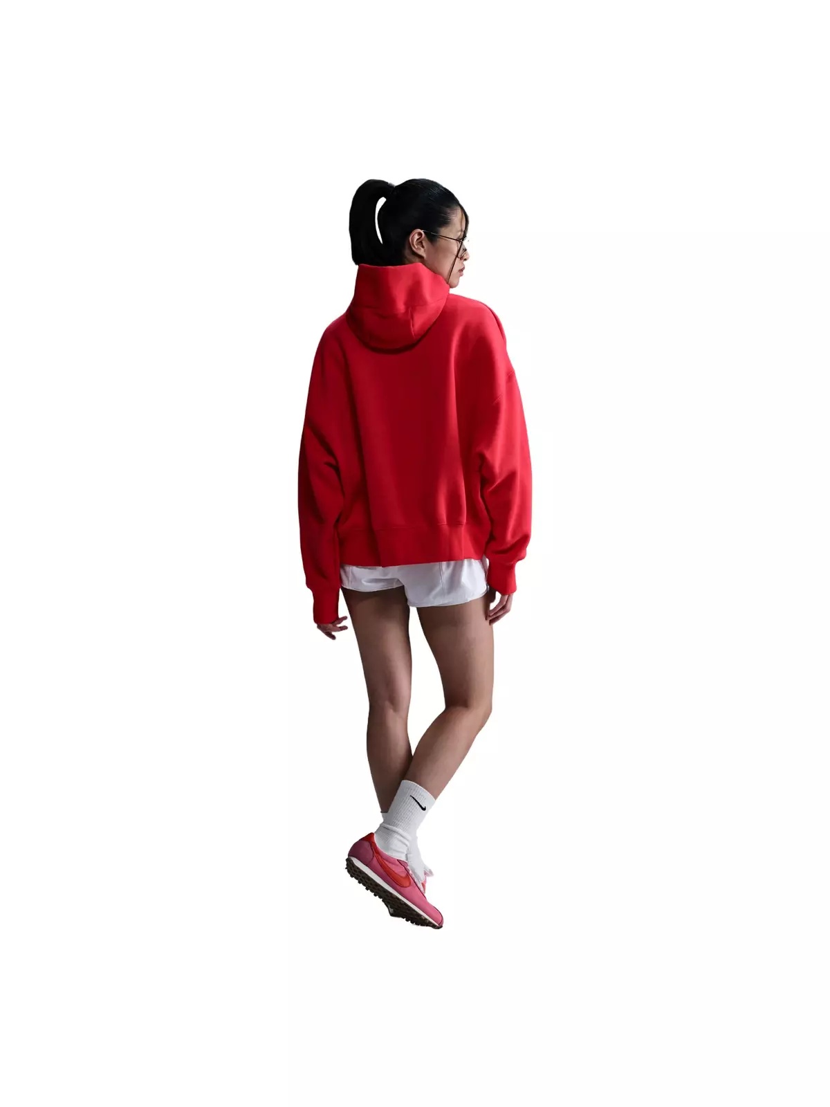 Women's Sportswear Phoenix Fleece Over-Oversized Pullover Hoodie - Red - 5