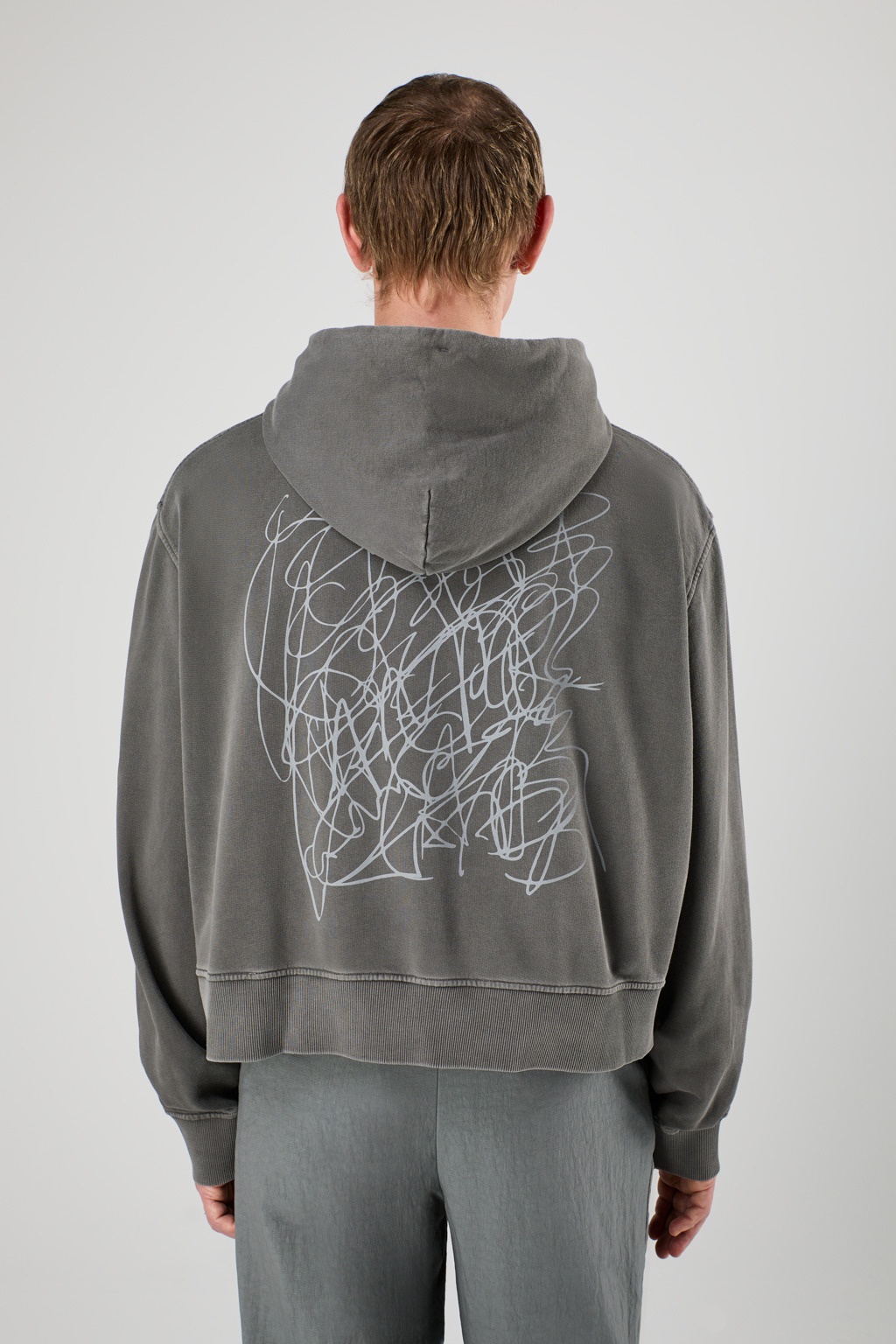 Faded Black Mineral Dye Boxy Hoodie - 3