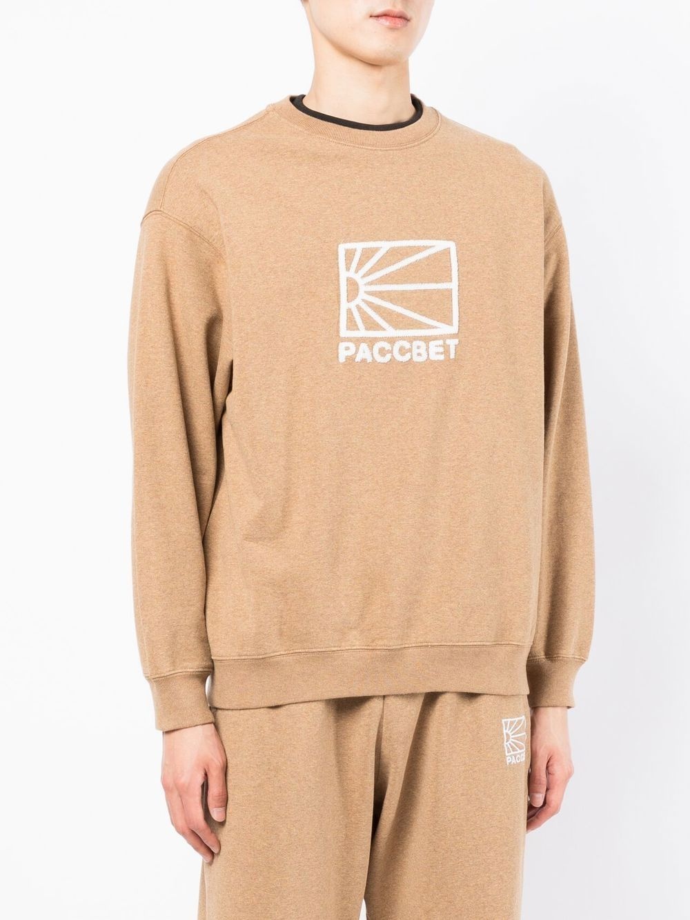 logo-motif cotton sweatshirt - 3