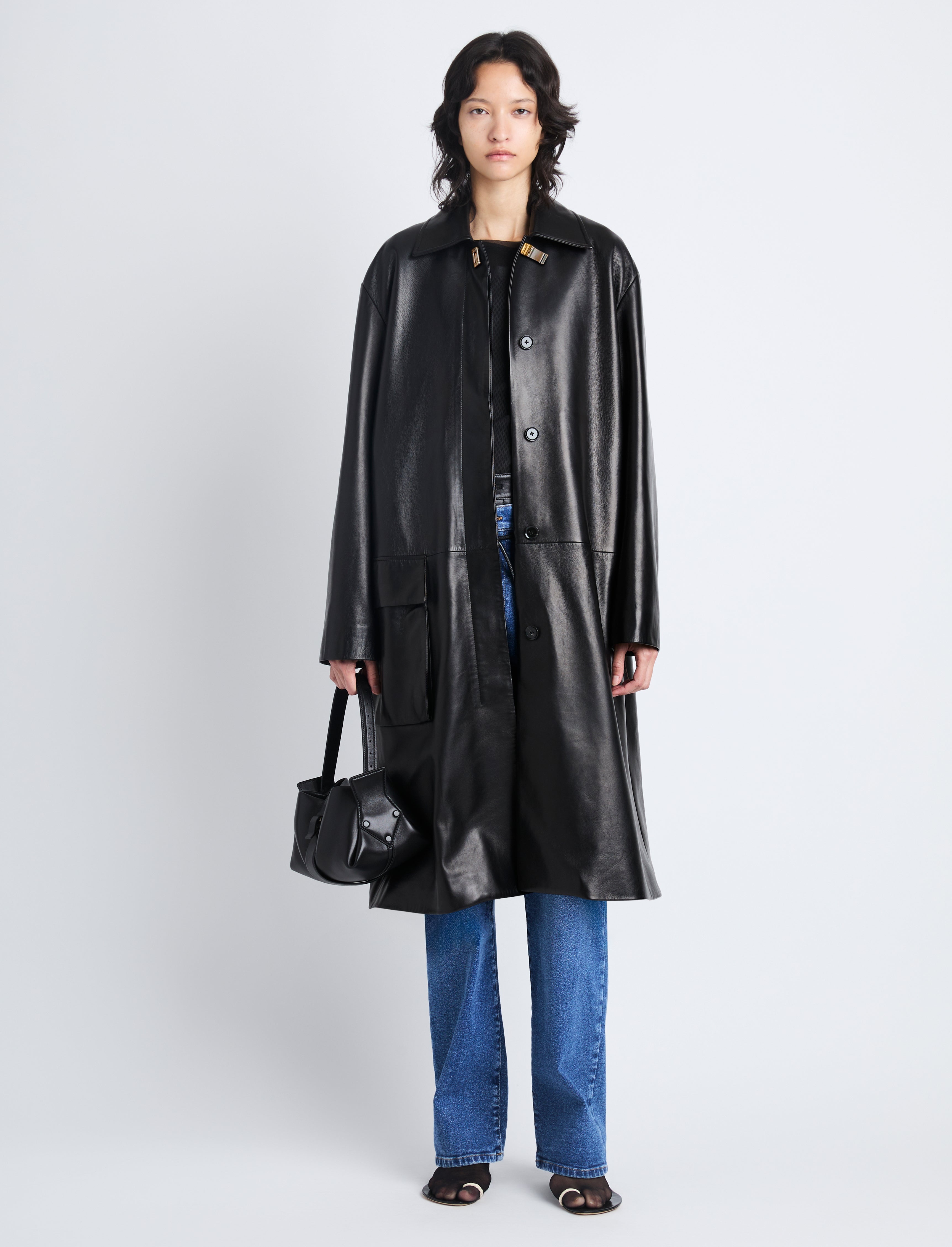 Billie Coat in Leather - 2