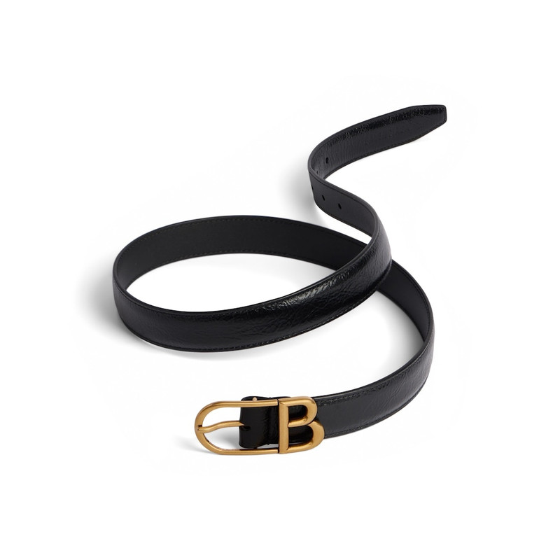 BALENCIAGA Women's Classic B Belt  in Black outlook