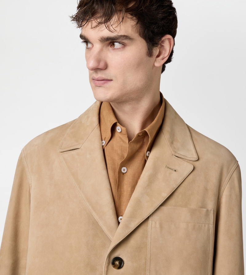 PASHMY BLAZER IN SUEDE - BEIGE 5