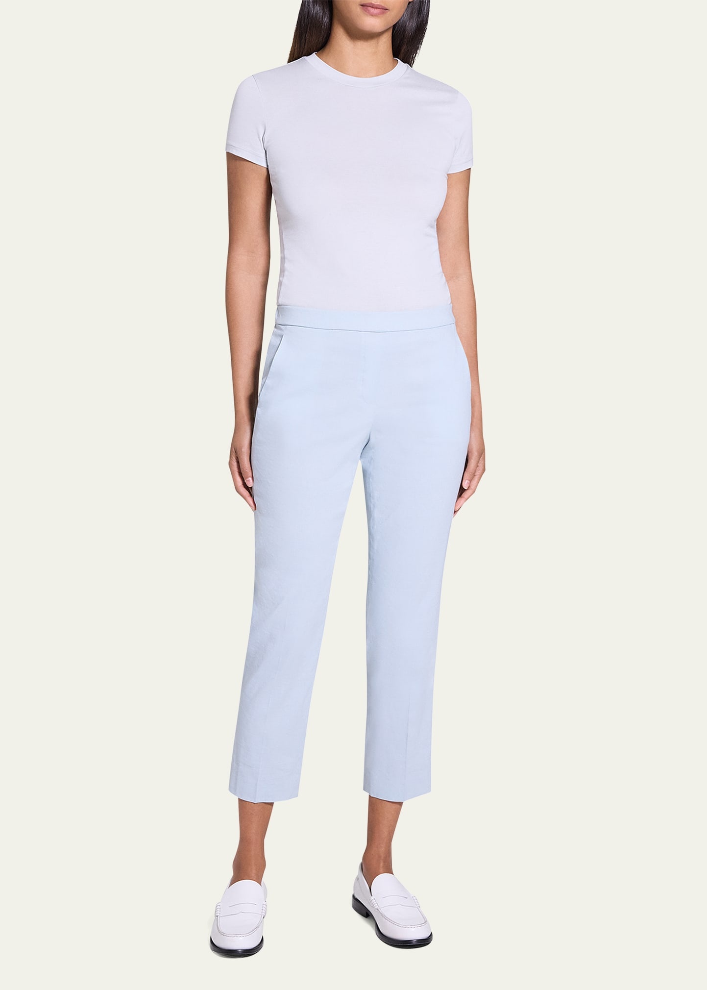 Treeca Good Linen Cropped Pull-On Ankle Pants - 2