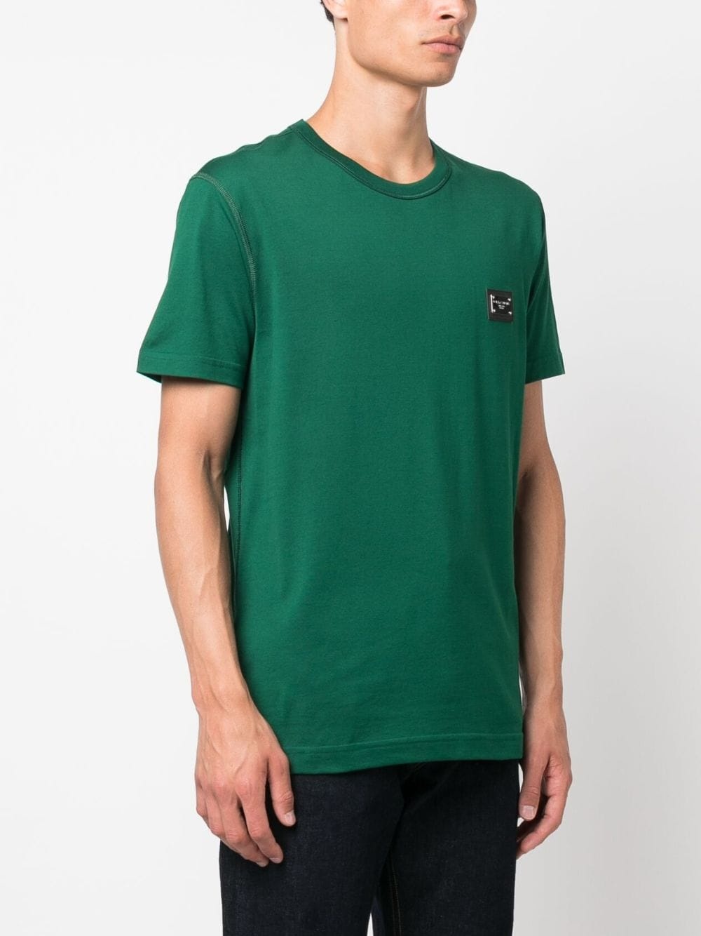 logo-patch cotton T-shirt - 3