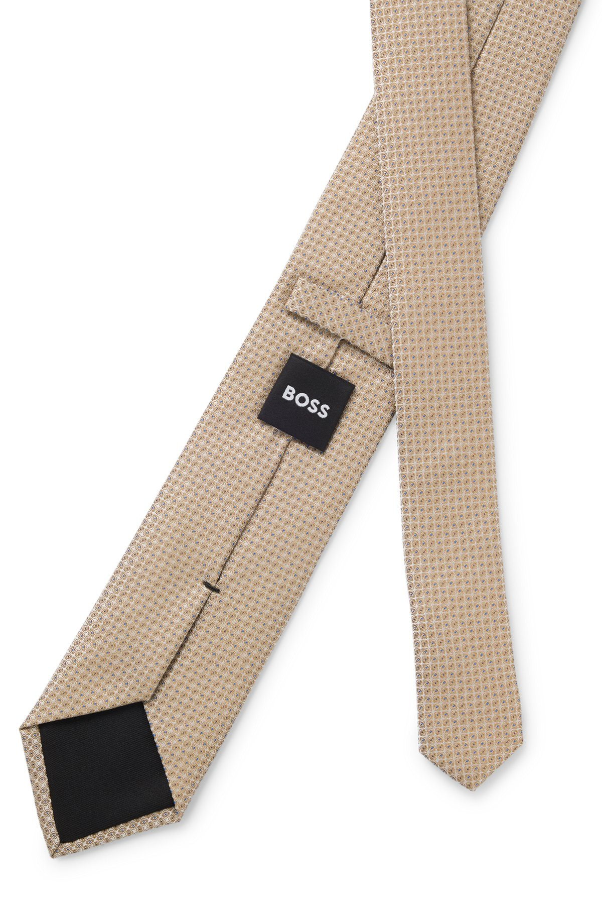 SILK-BLEND TIE WITH MICRO PATTERN - 5