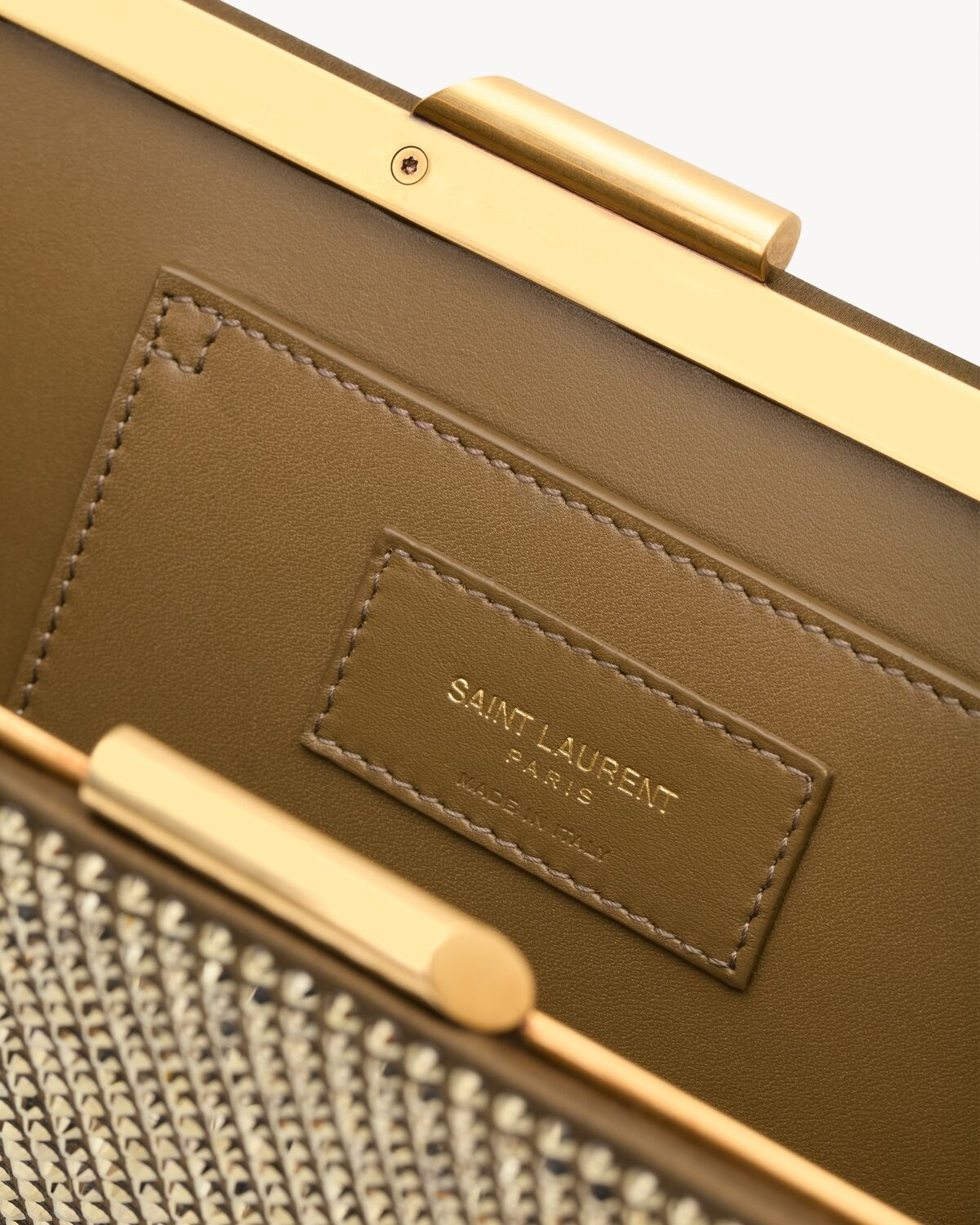 MIDNIGHT SMALL CLUTCH IN SILK SATIN AND CRYSTALS - 6