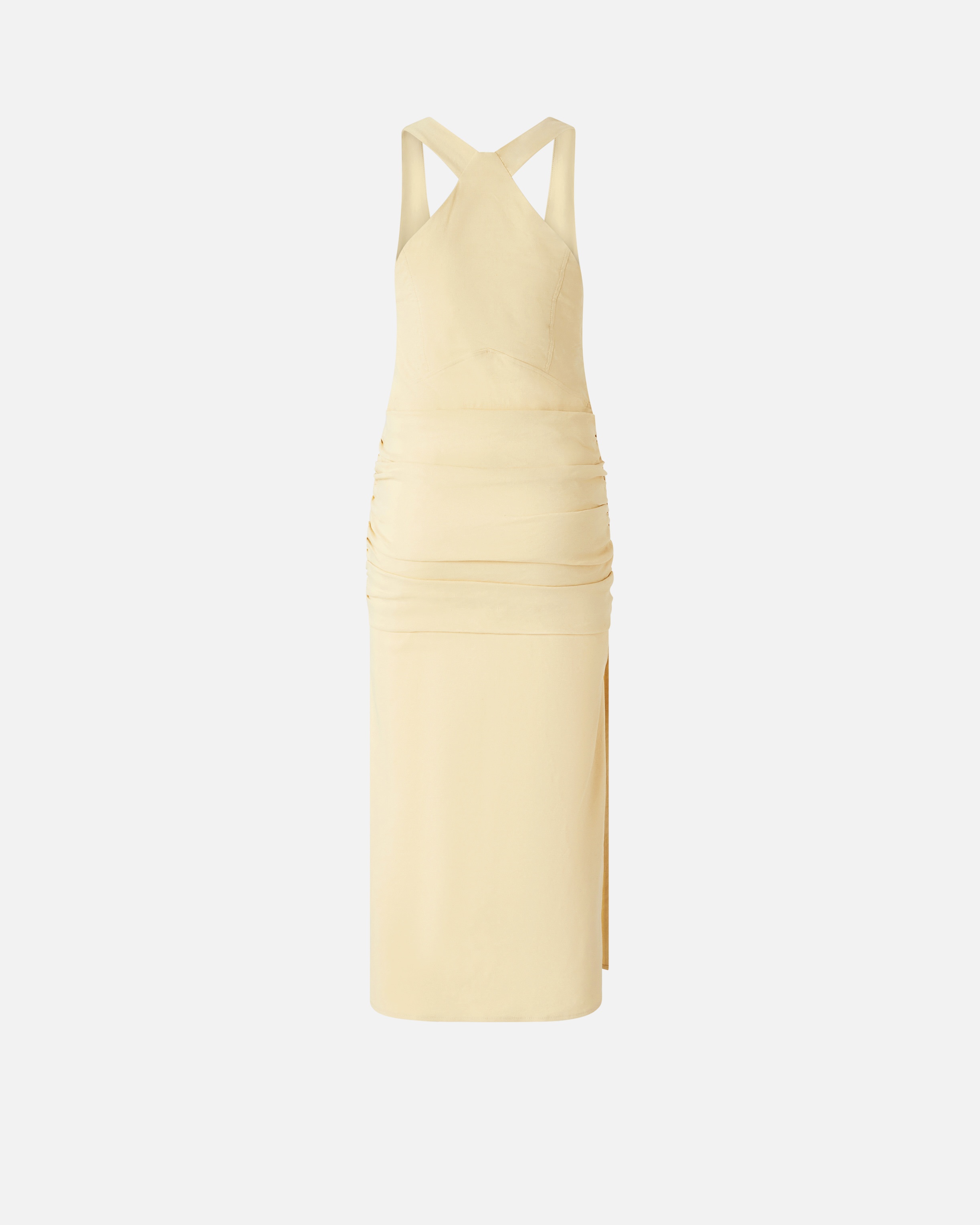 LINEN TANK TOP DRESS WITH BUTTONS - 6