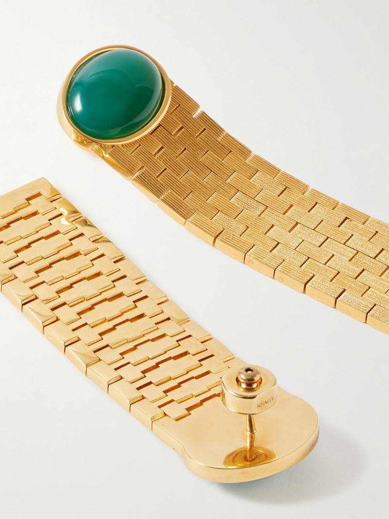 Chronos Gold-plated Agate Earrings 3