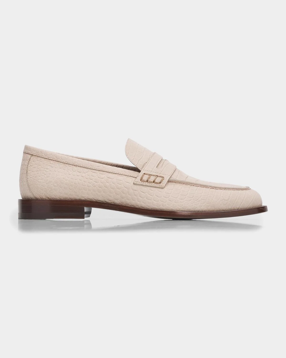 Men's Perry Crocodile-Embossed Leather Loafers - 1