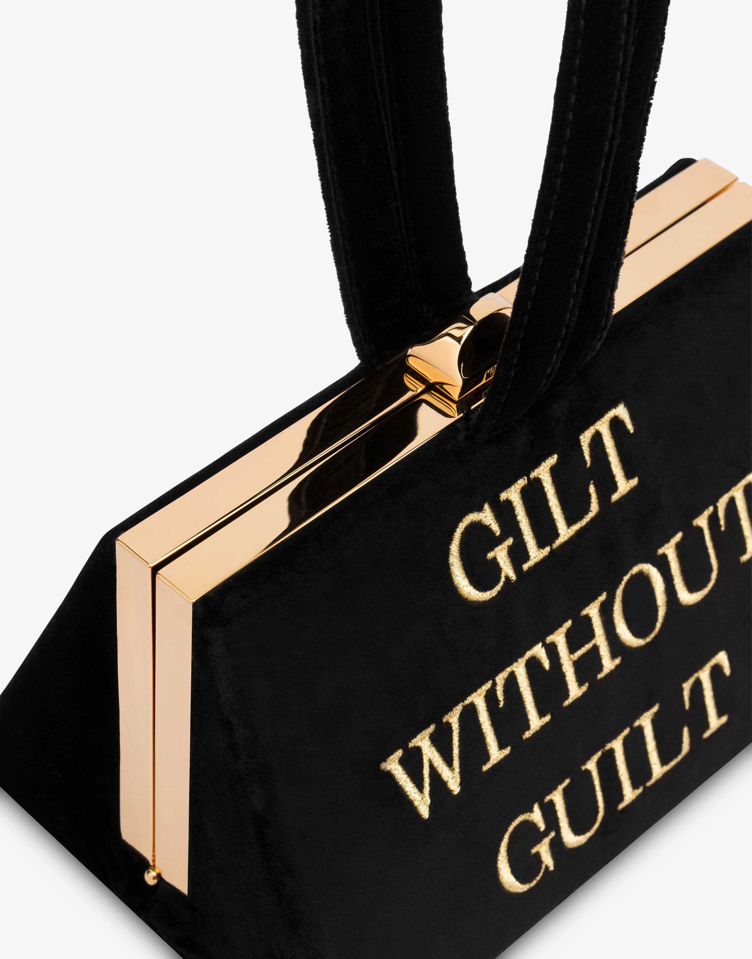 GILT WITHOUT GUILT VELVET HANDBAG - 4