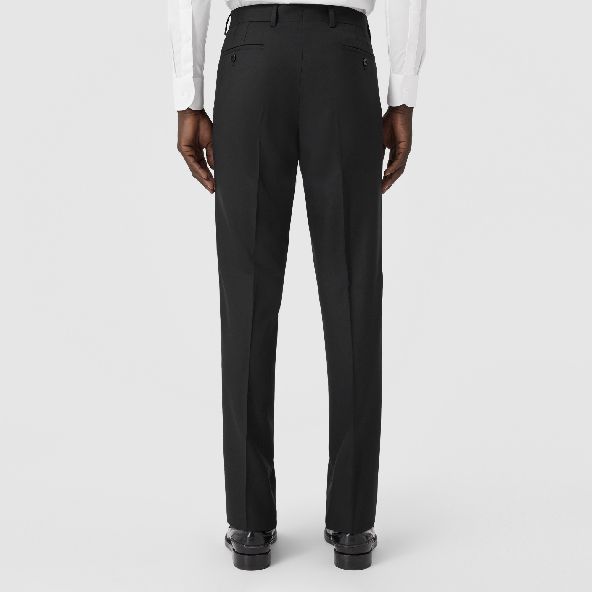 Slim Fit Wool Tailored Trousers - 4