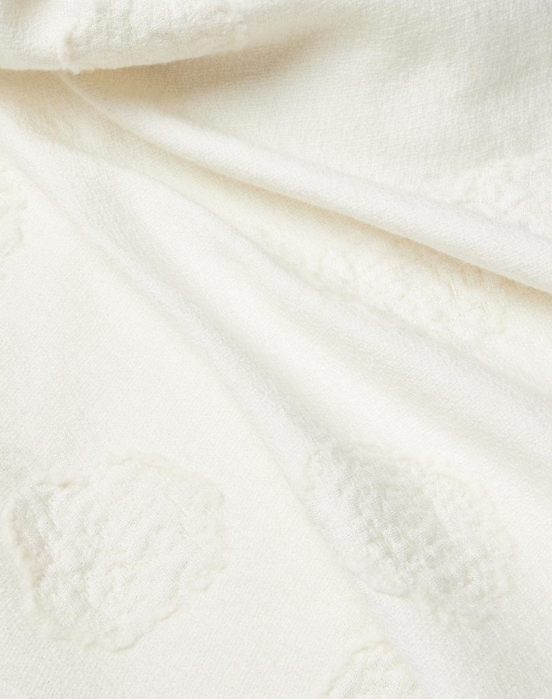 Valentino FLOWER PONCHO IN WOOL BLEND WITH LUREX DETAILS outlook