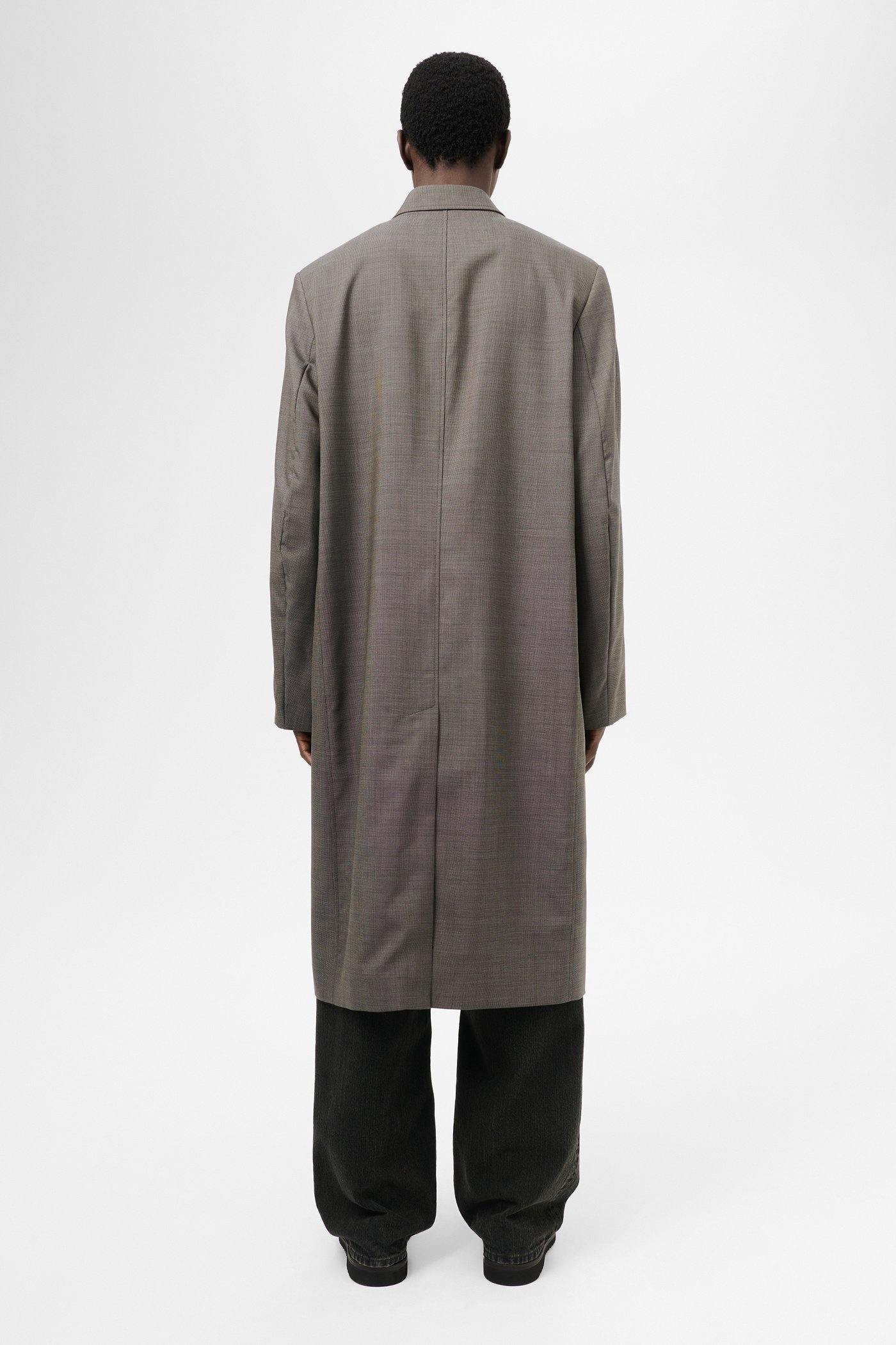 Uniform Coat Grey Atom Check Wool - 6