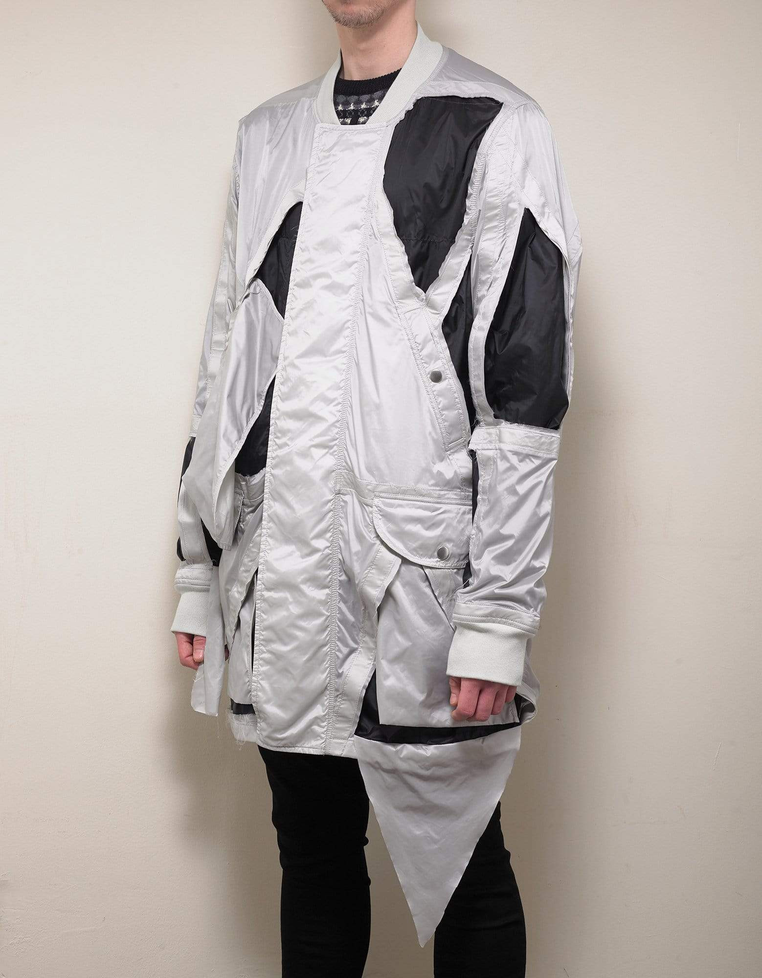 Rick Owens Grey Cut-Out Rod Jacket - 3
