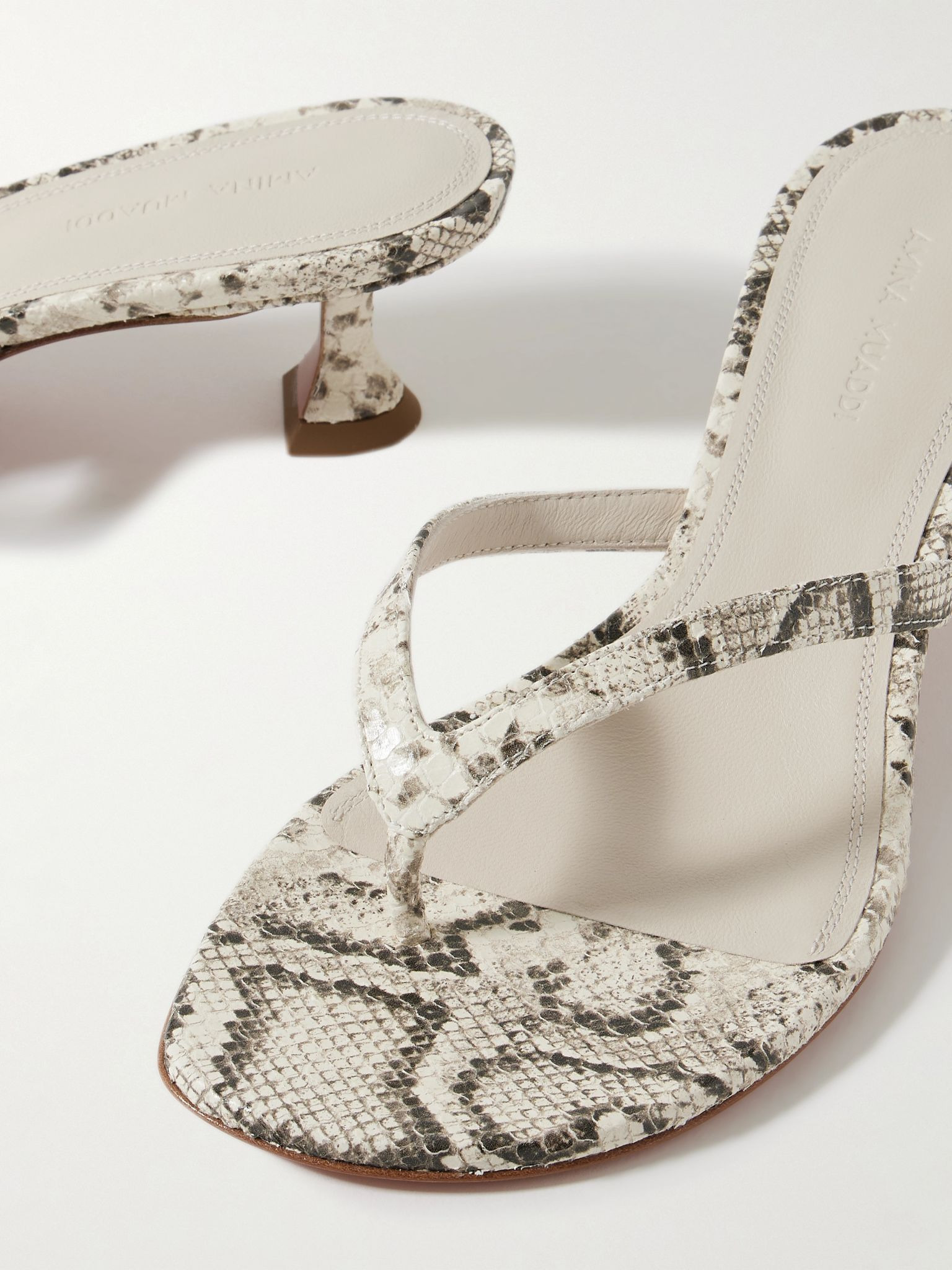 Juliette snake-effect leather sandals Snake print - 4
