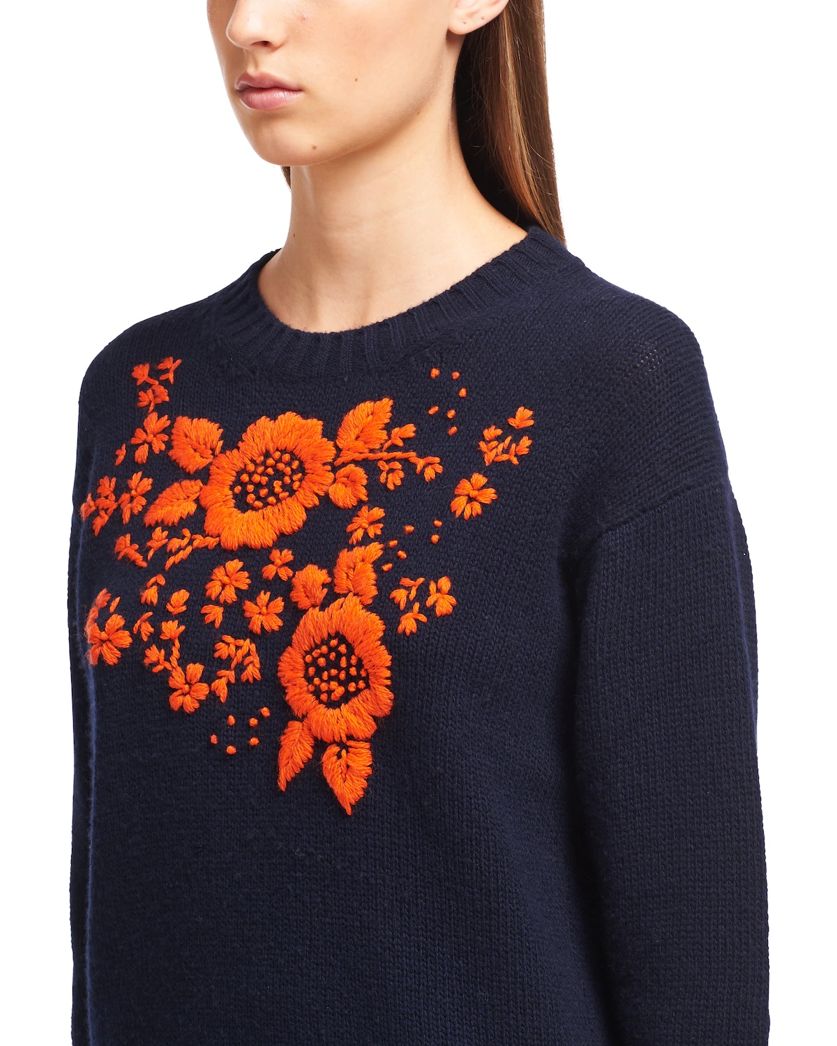 Embroidered wool and cashmere crew-neck sweater - 5