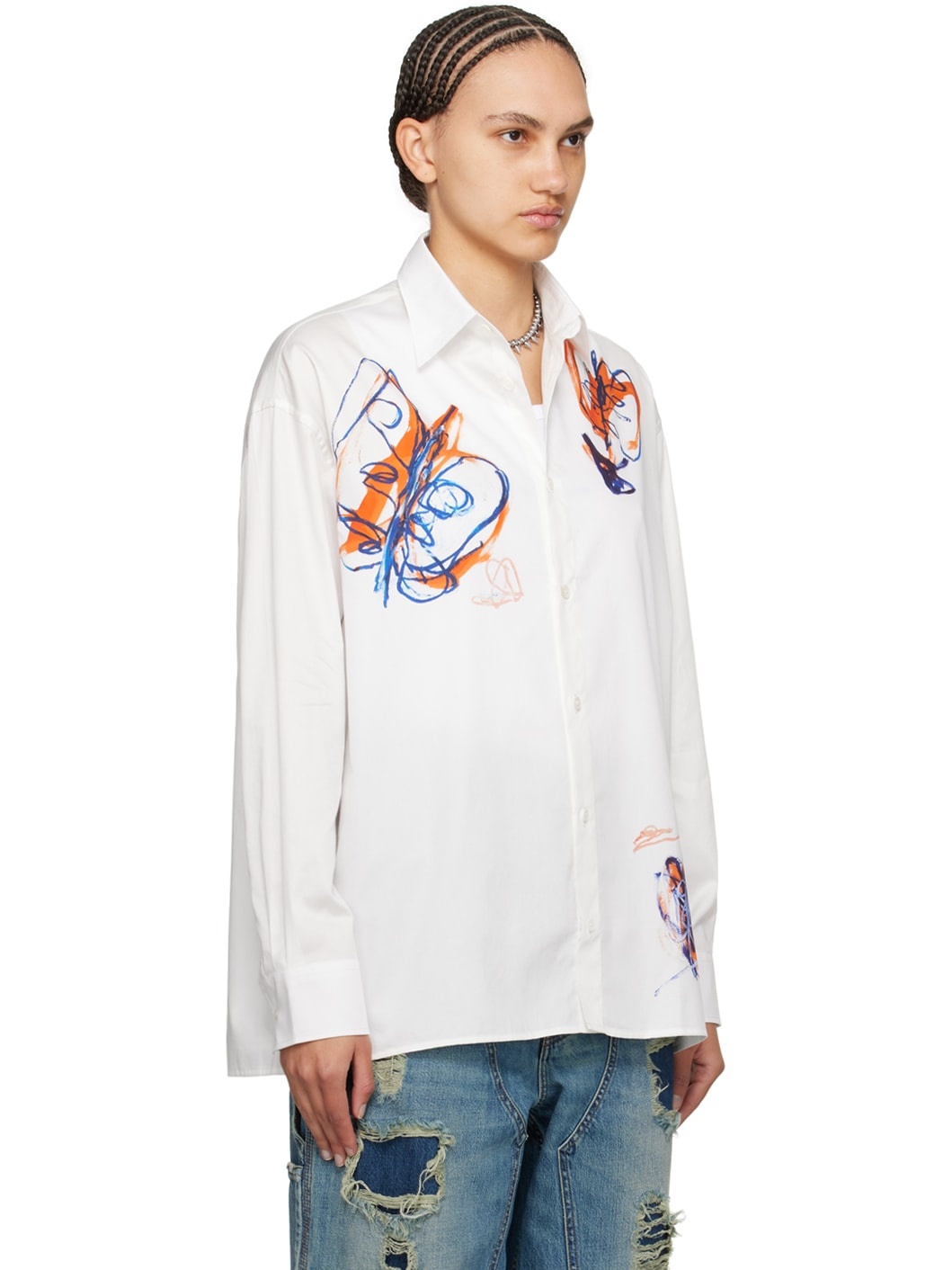 White Julian Farade Edition Illusion Shirt - 2