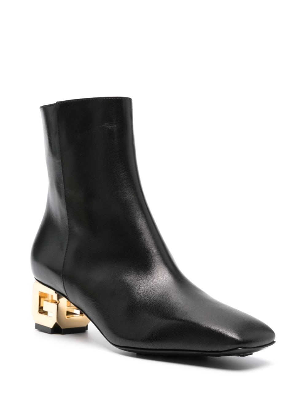 50mm logo-plaque leather boots - 2