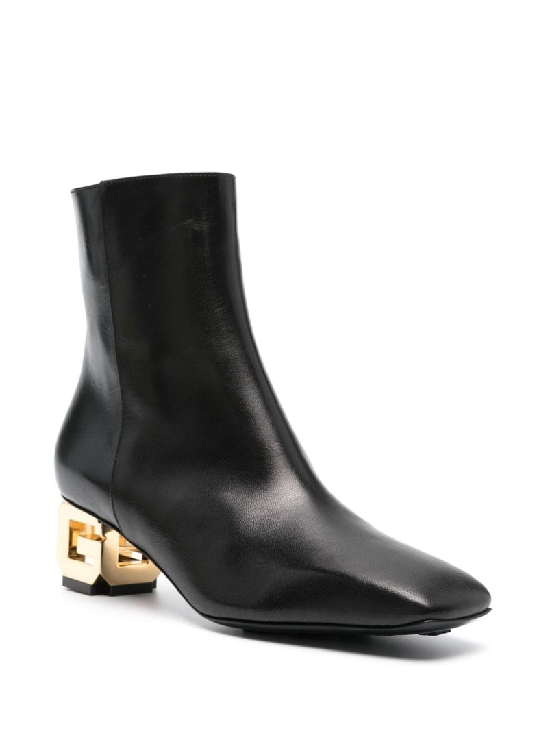 Givenchy 50mm logo-plaque leather boots outlook