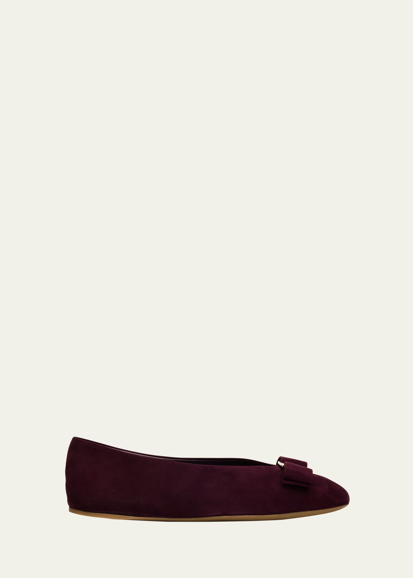 Vanna Suede Bow Ballerina Flats - 1