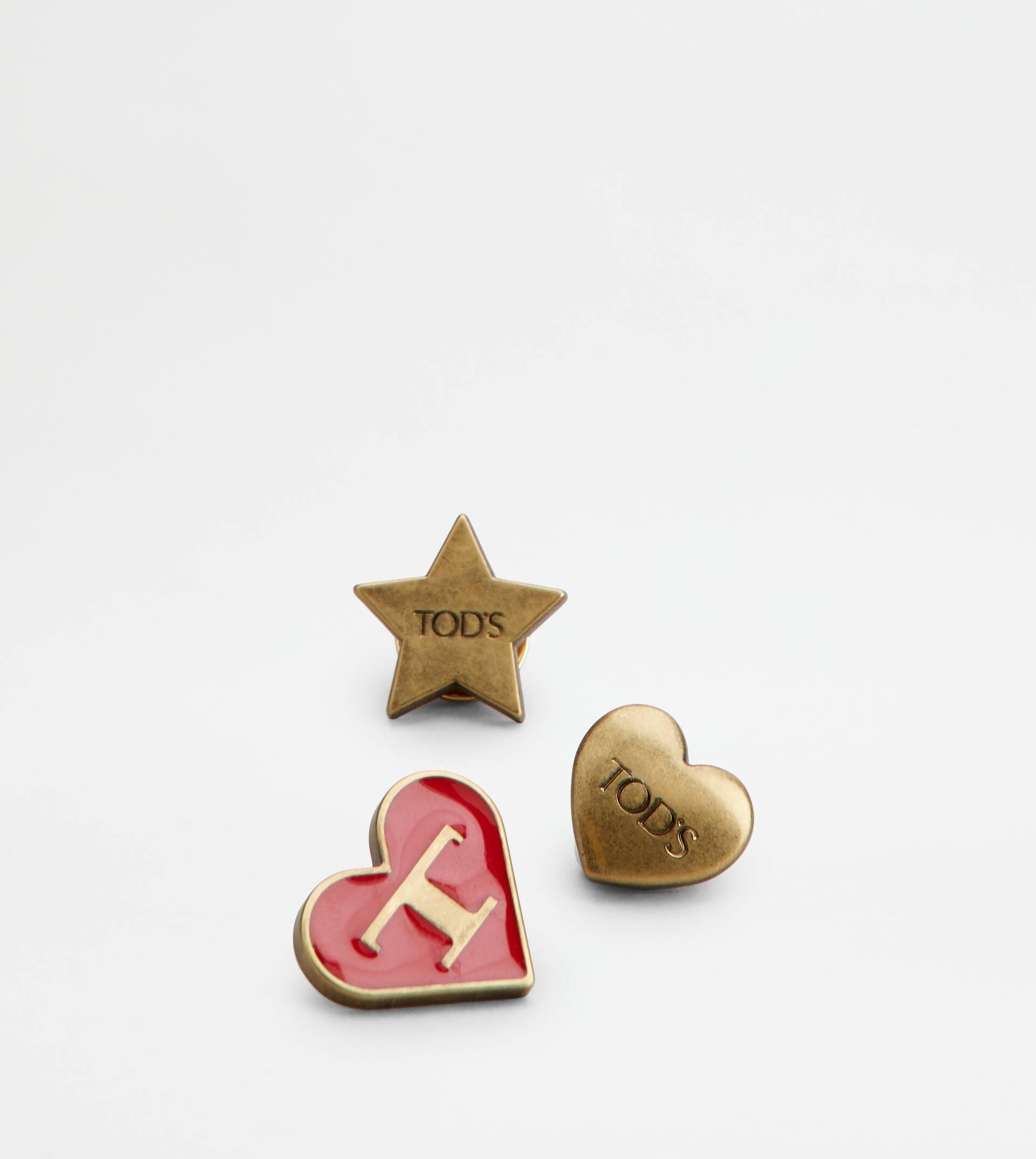 CHRISTMAS PINS IN METAL - GOLD, RED - 4