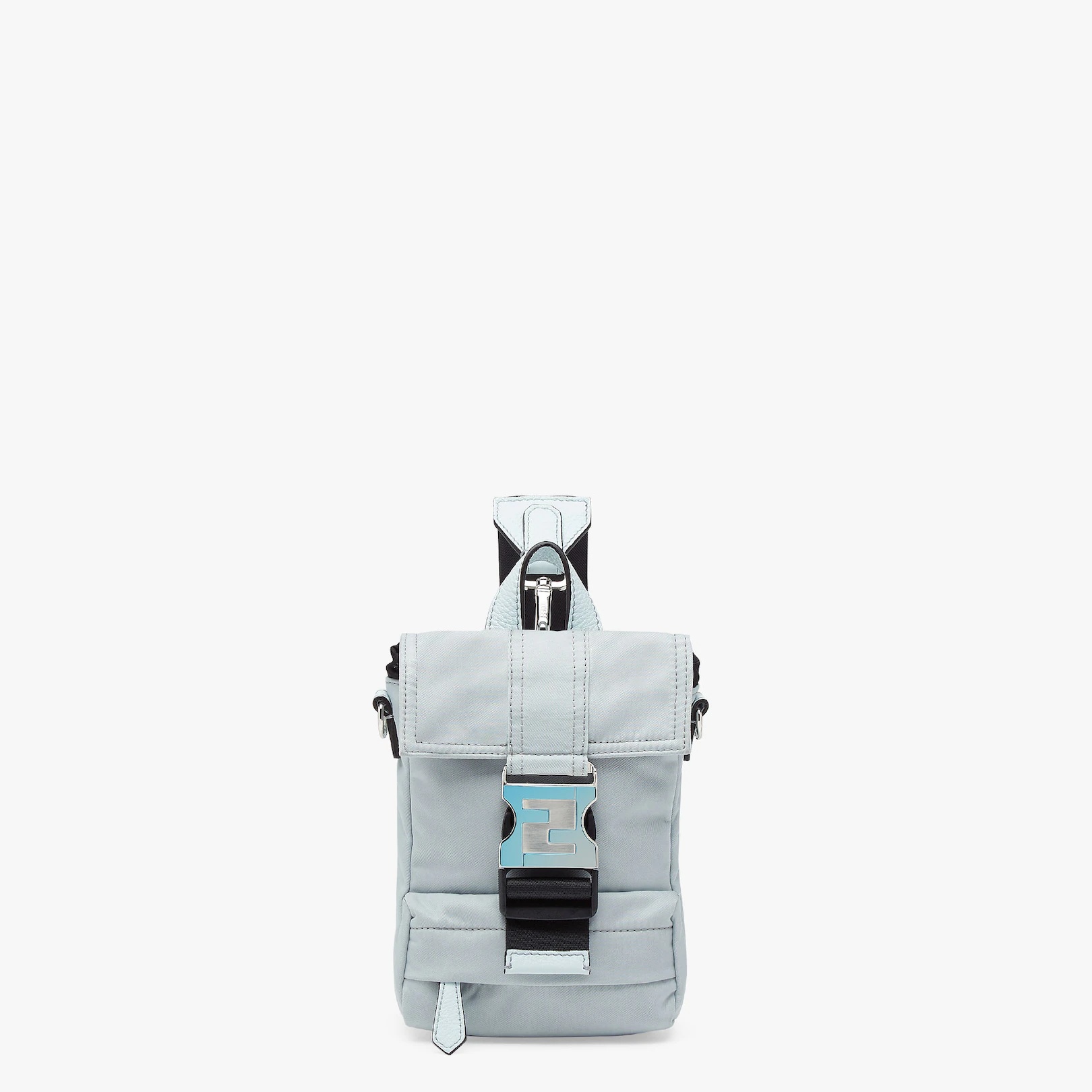 Light blue nylon backpack - 1