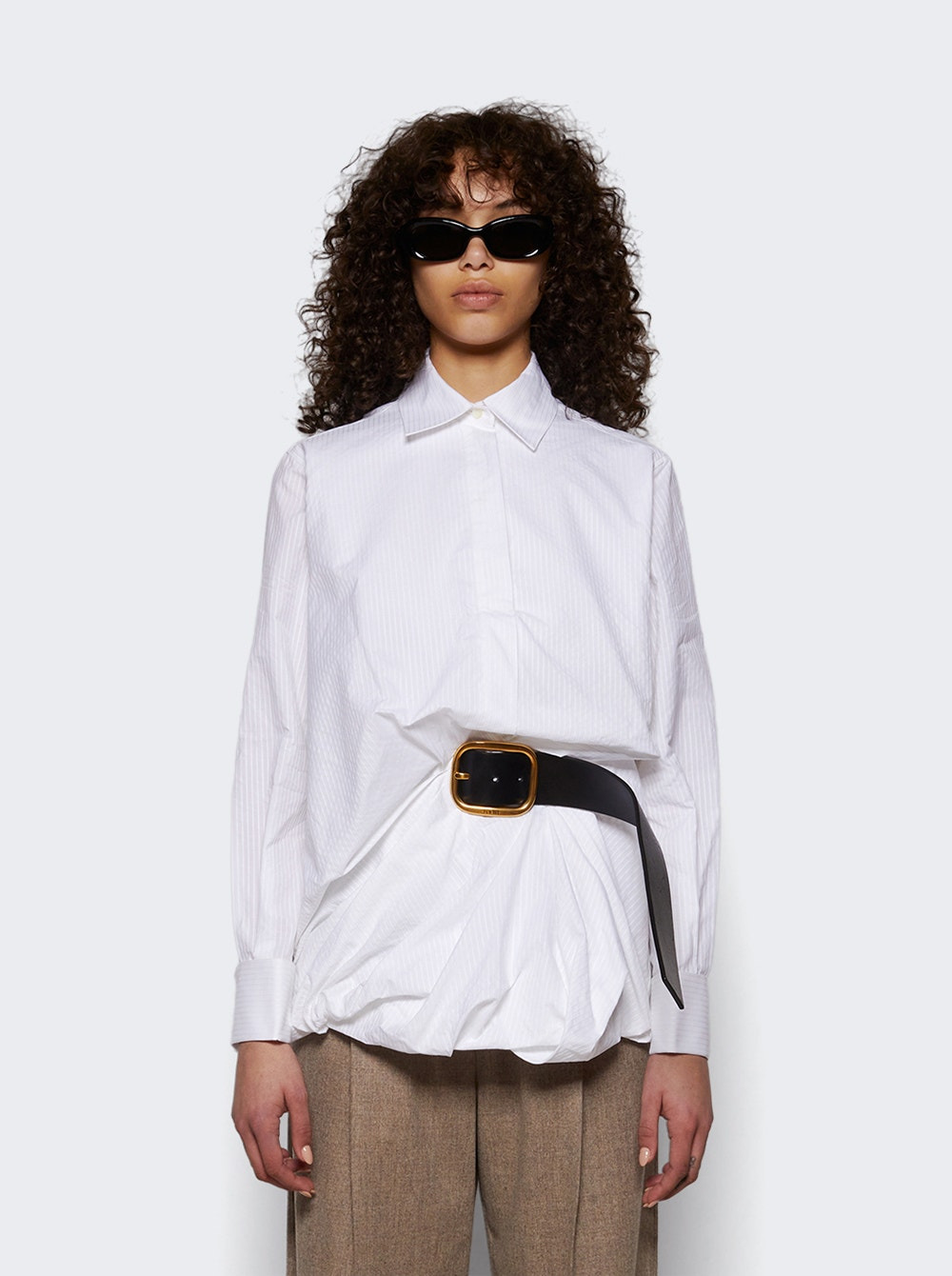 Belted Shirt Optic White - 2