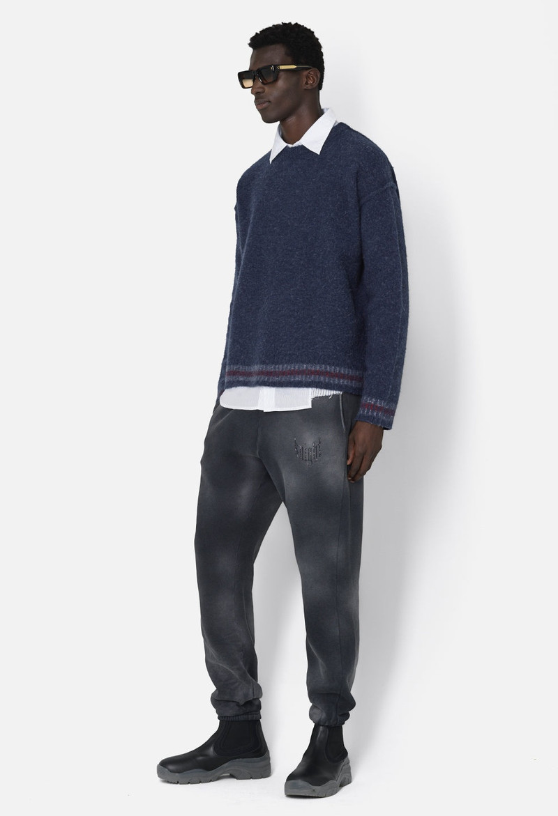 BRUSHED WOOL VARSITY CREW 5