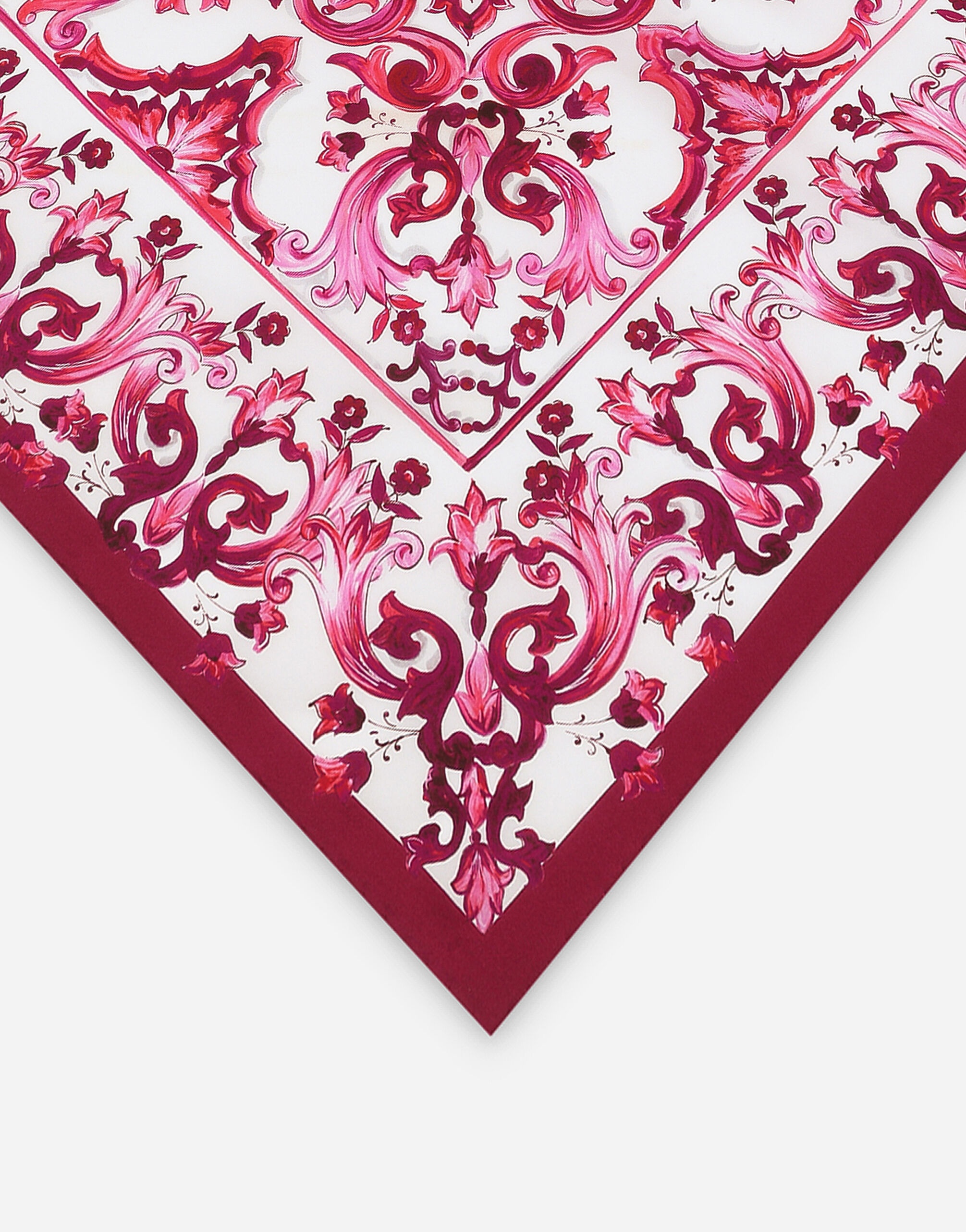 Majolica-print twill scarf (70 x 70) - 2