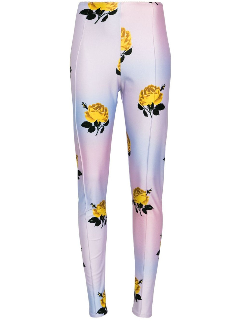 floral-print skinny trousers 1