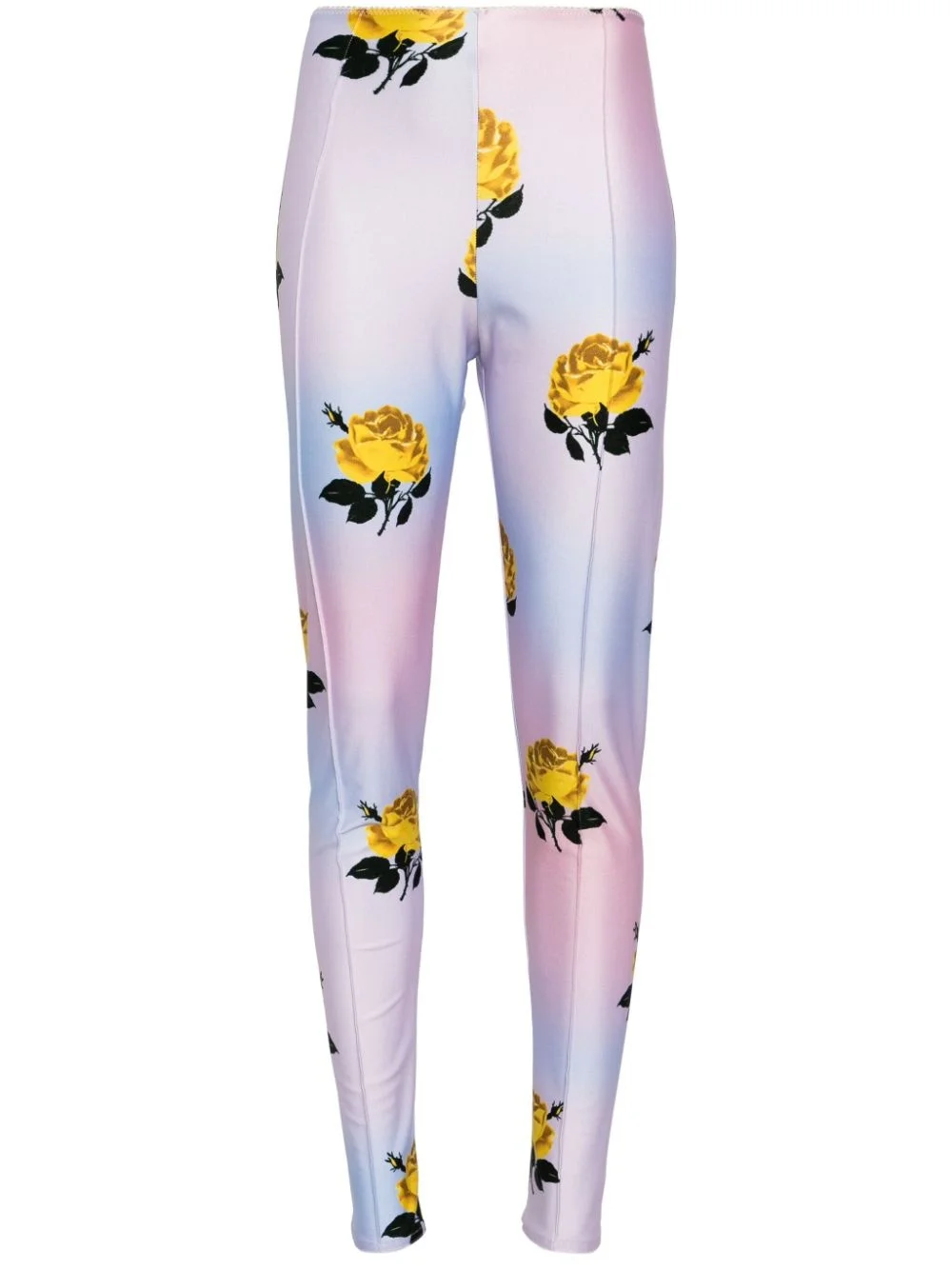 floral-print skinny trousers - 1
