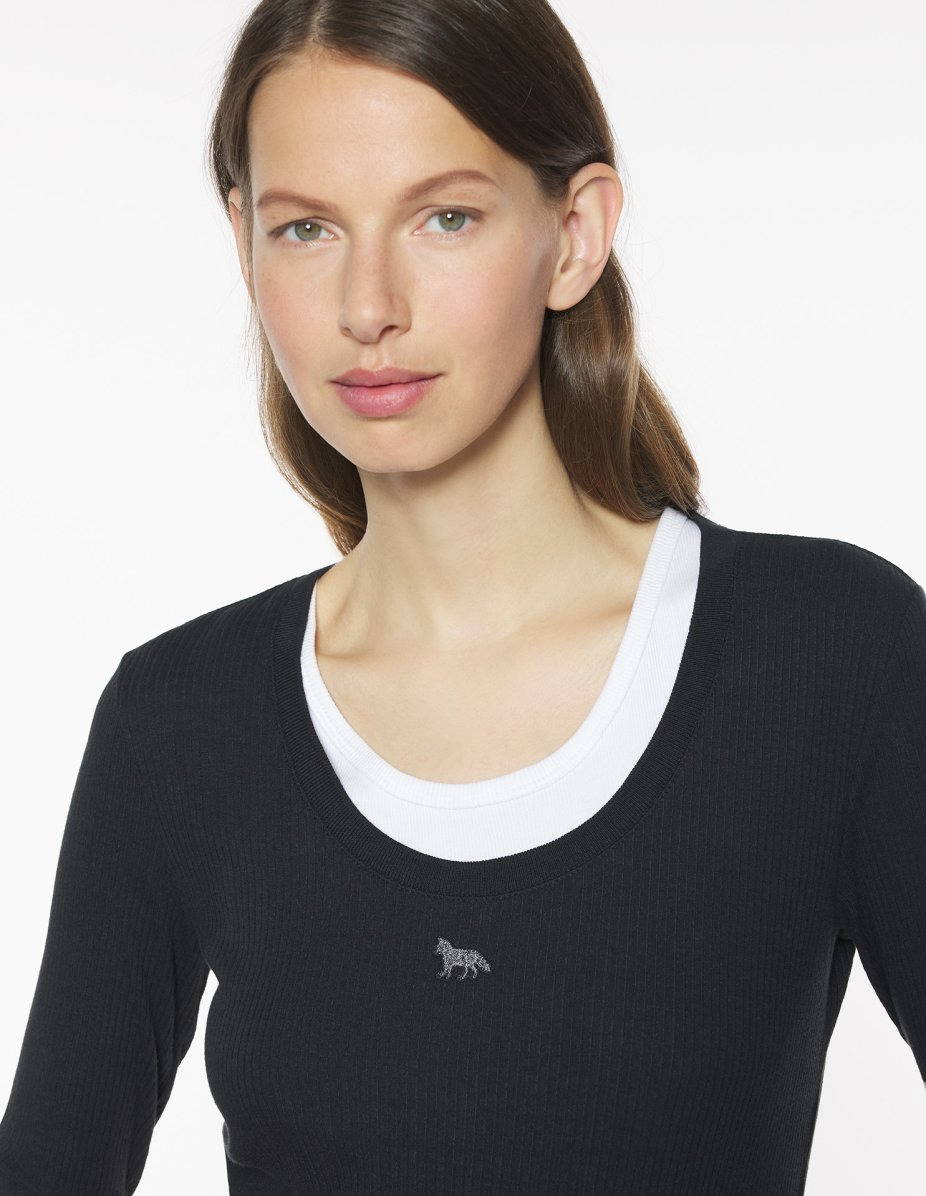 RIBBED BABY FOX LONG SLEEVE TEE-SHIRT - 4
