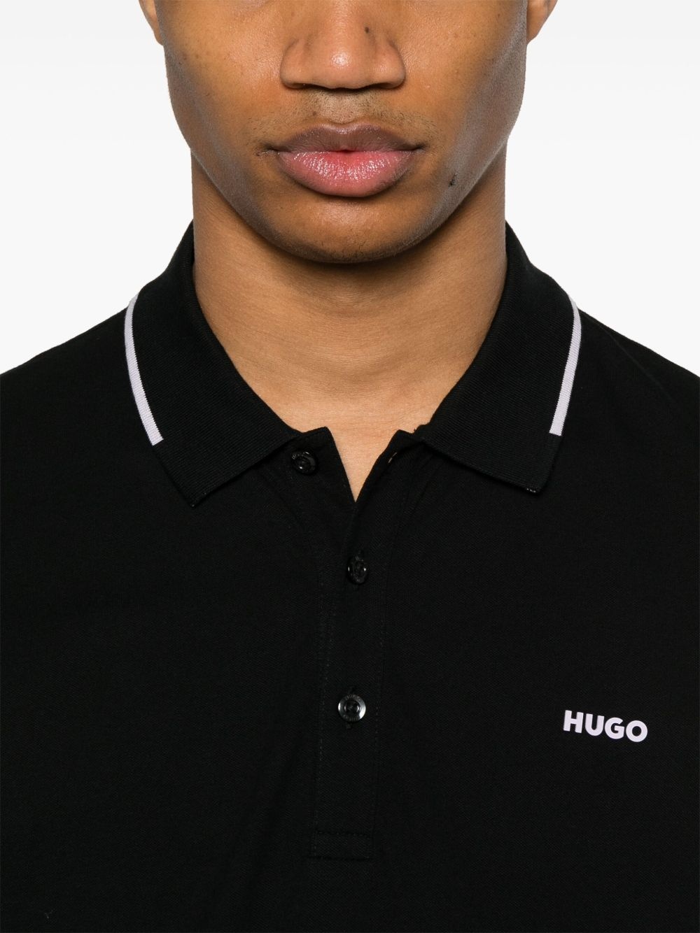 logo-embossed polo shirt - 4