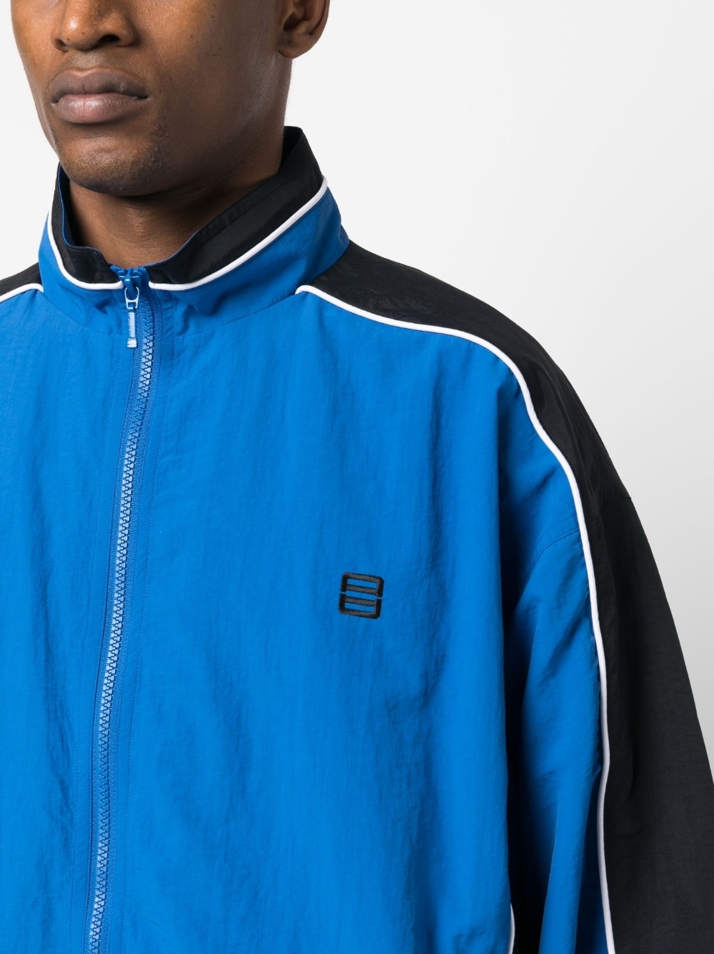 logo-embroidered zip-up jacket - 5