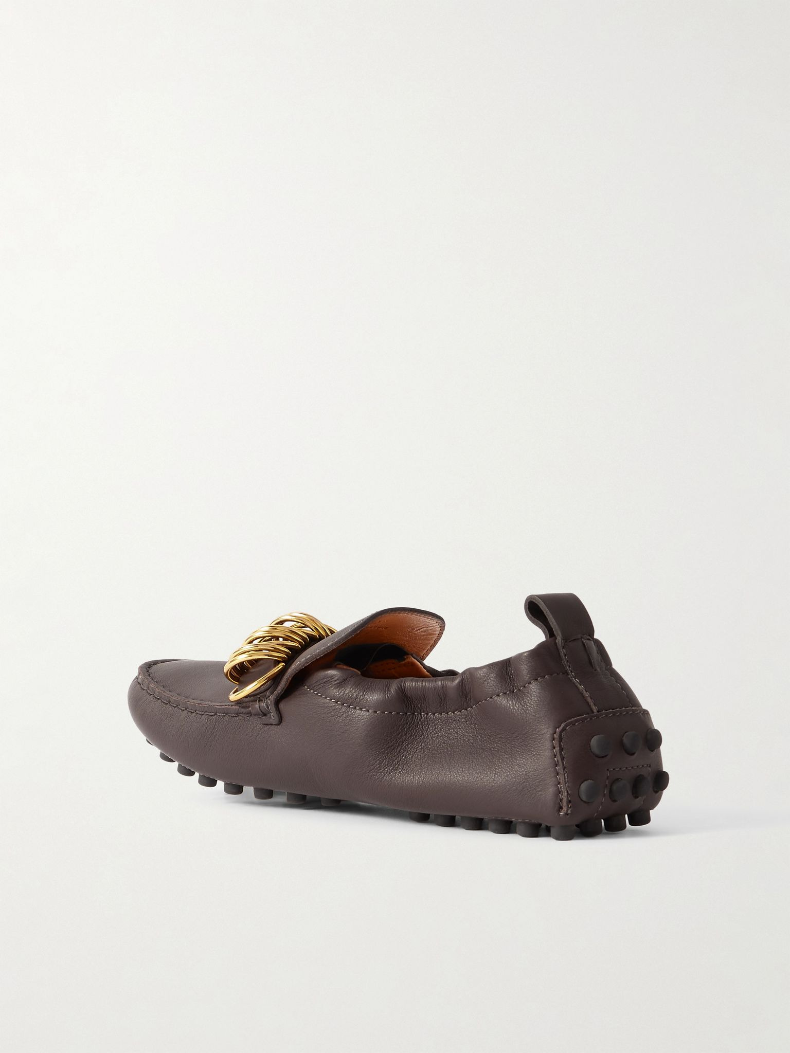 Gommino 22L embellished leather loafers Dark brown - 3