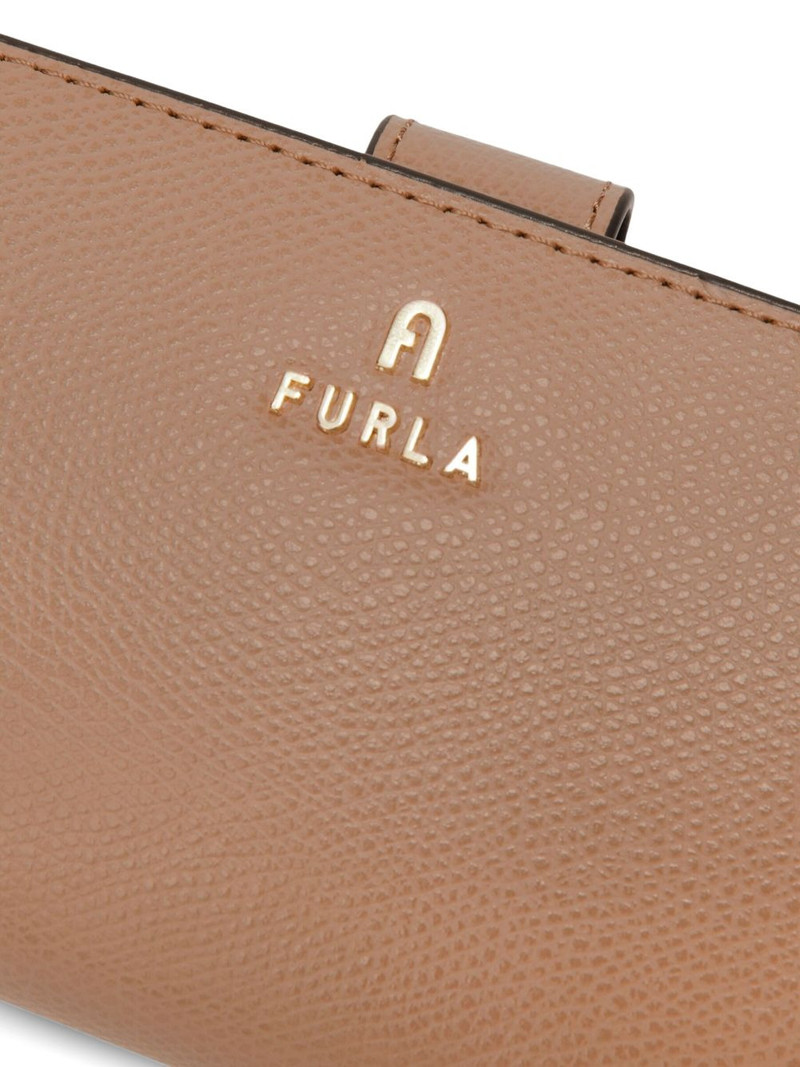 medium Camelia leather flap wallet 4
