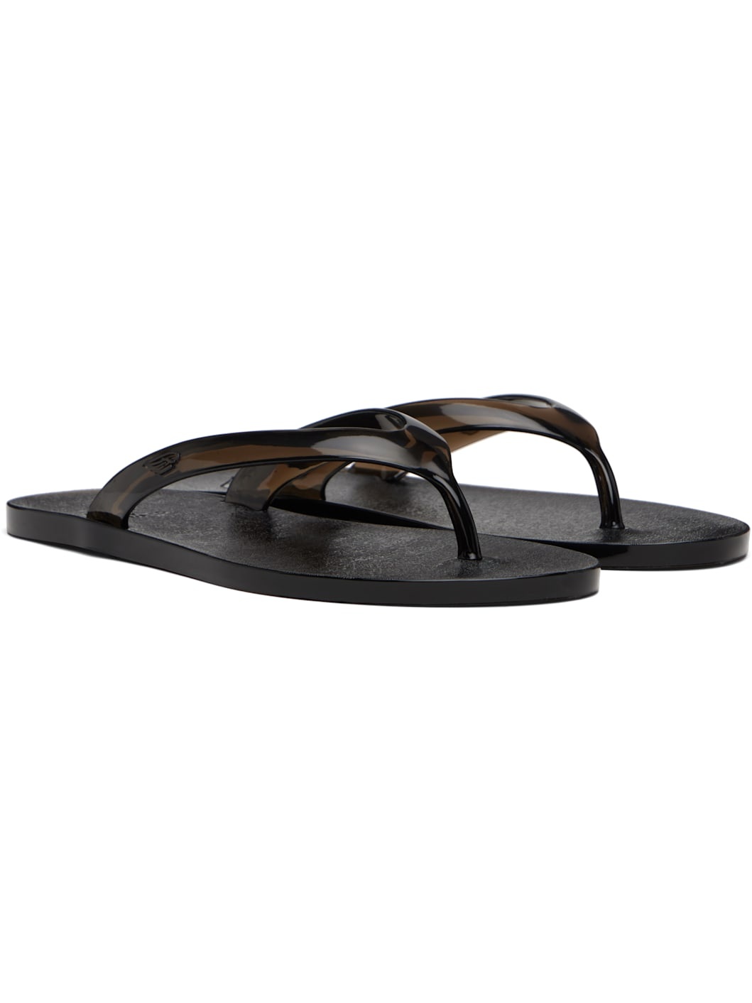 Black Jelly Flip-Flops - 4