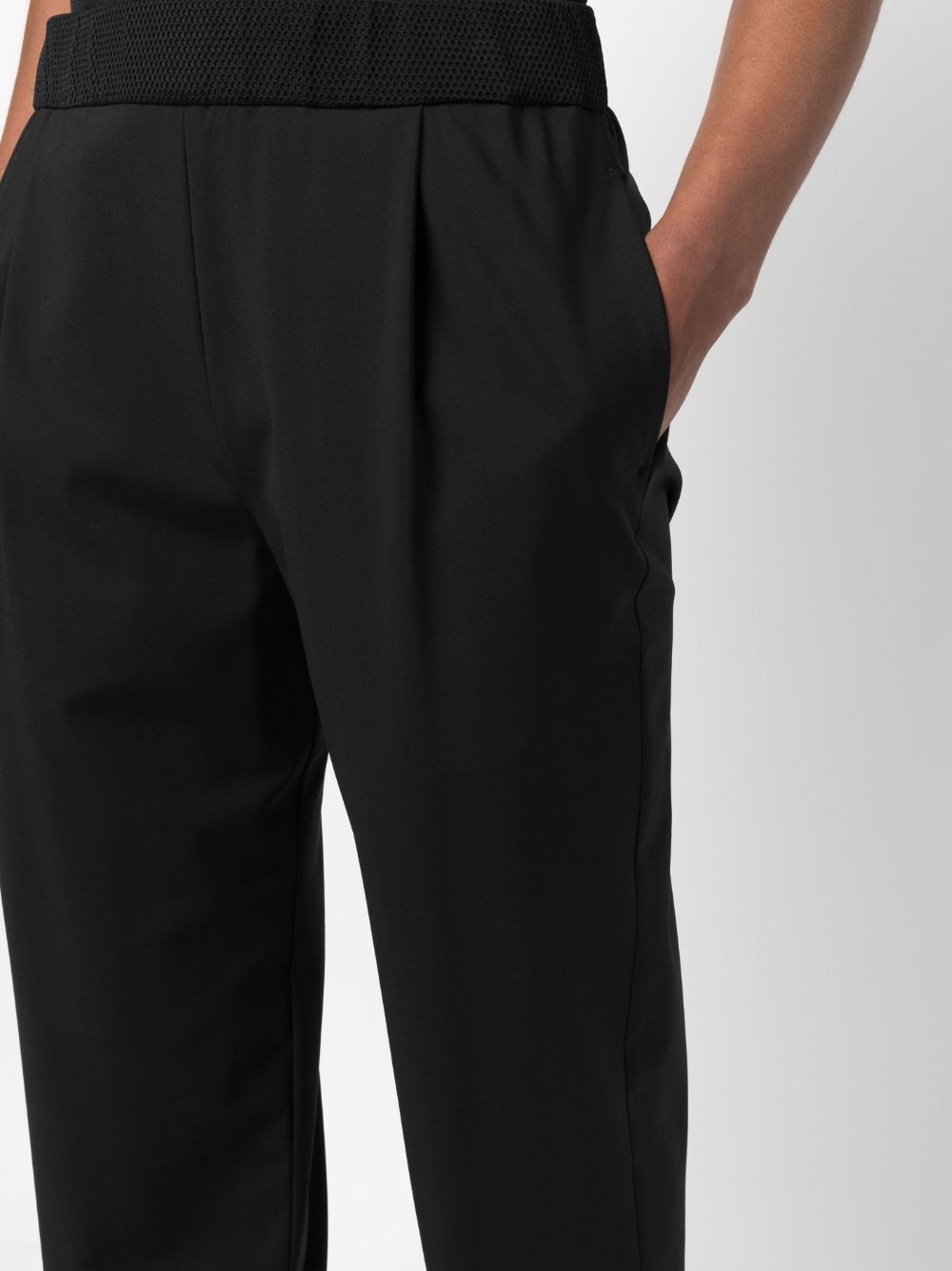 pleat-detail tapered trousers - 5