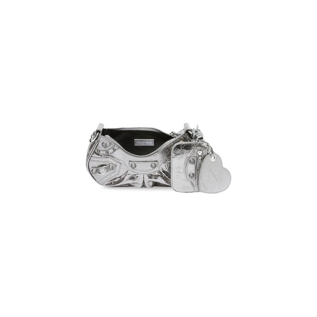 le cagole xs shoulder bag with chain metallized - 5